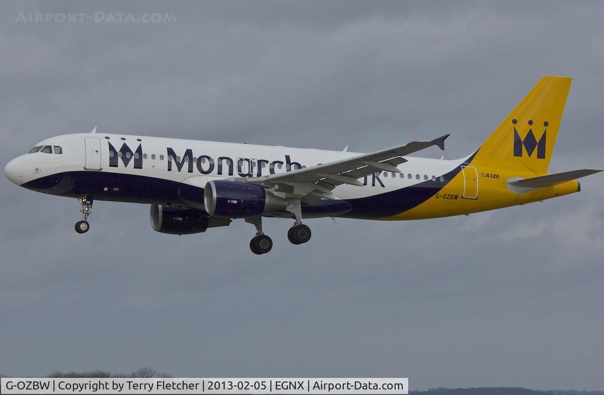 G-OZBW, 2001 Airbus A320-214 C/N 1571, Monarch Airlines 2001 Airbus A320-214, c/n: 1571 at East Midlands