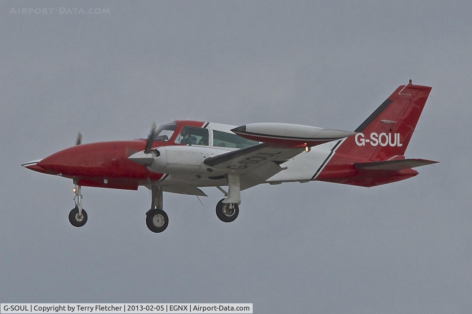 G-SOUL, 1975 Cessna 310R C/N 310R-0140, 1975 Cessna 310R, c/n: 310R-0140
at East Midlands