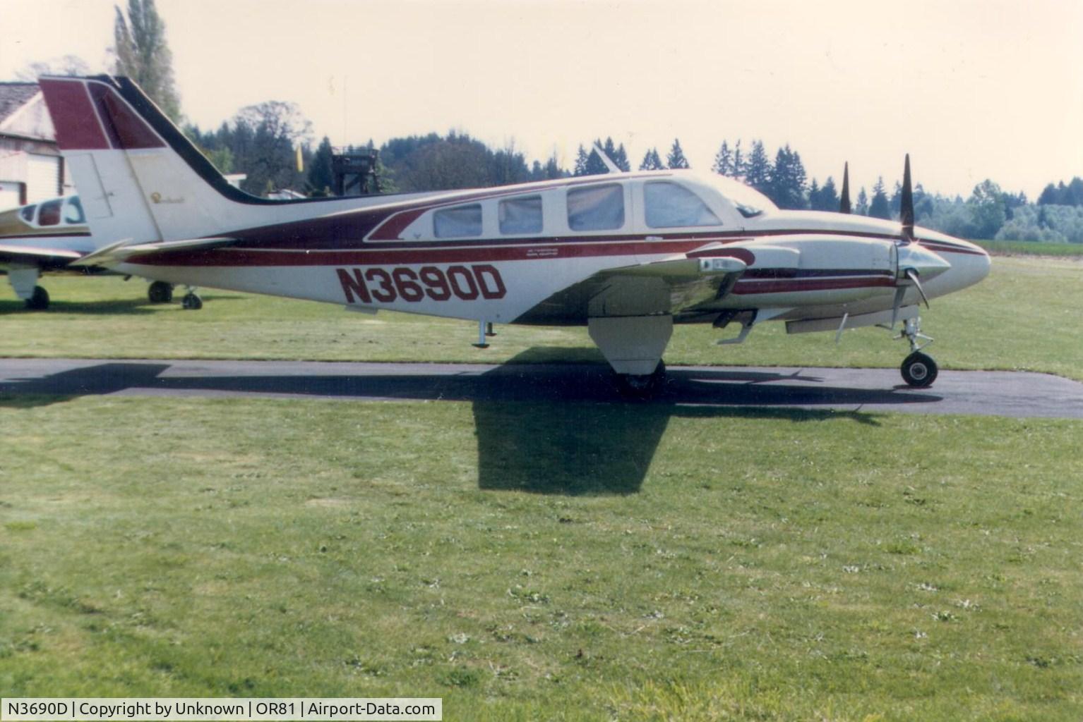N3690D, 1980 Beech 58P Baron C/N TJ-306, Oregon