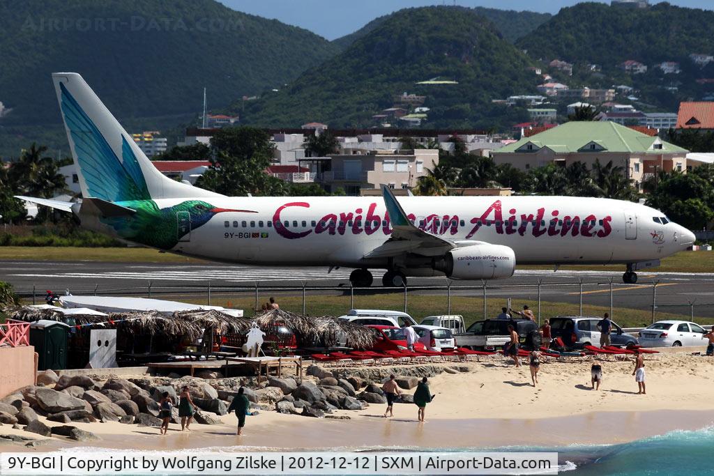9Y-BGI, 2000 Boeing 737-8Q8 C/N 28232, From the Oceanview Pool of the Sonesta Hotel