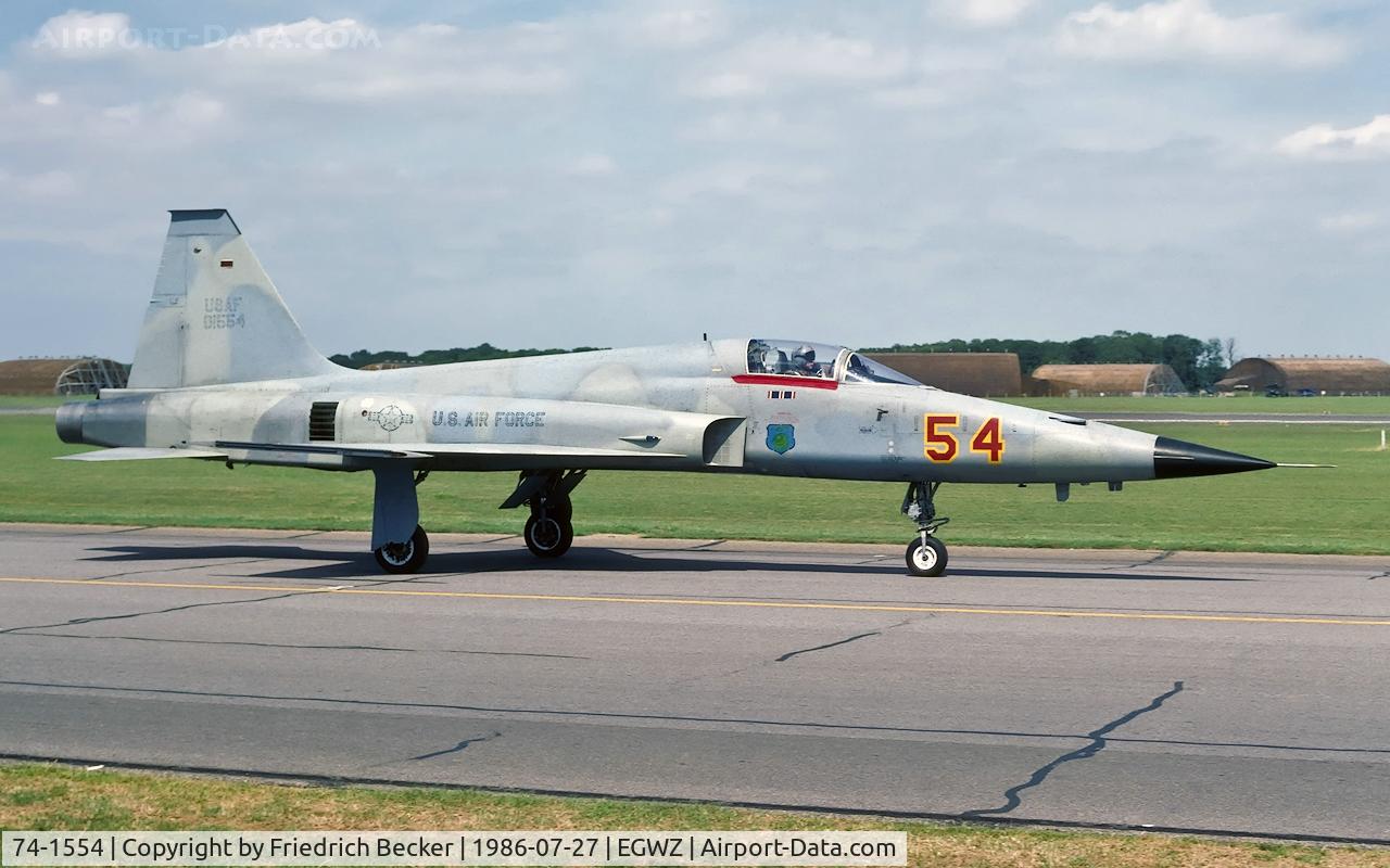 74-1554, 1974 Northrop F-5E Tiger II C/N R.1212, taxying to the flightline