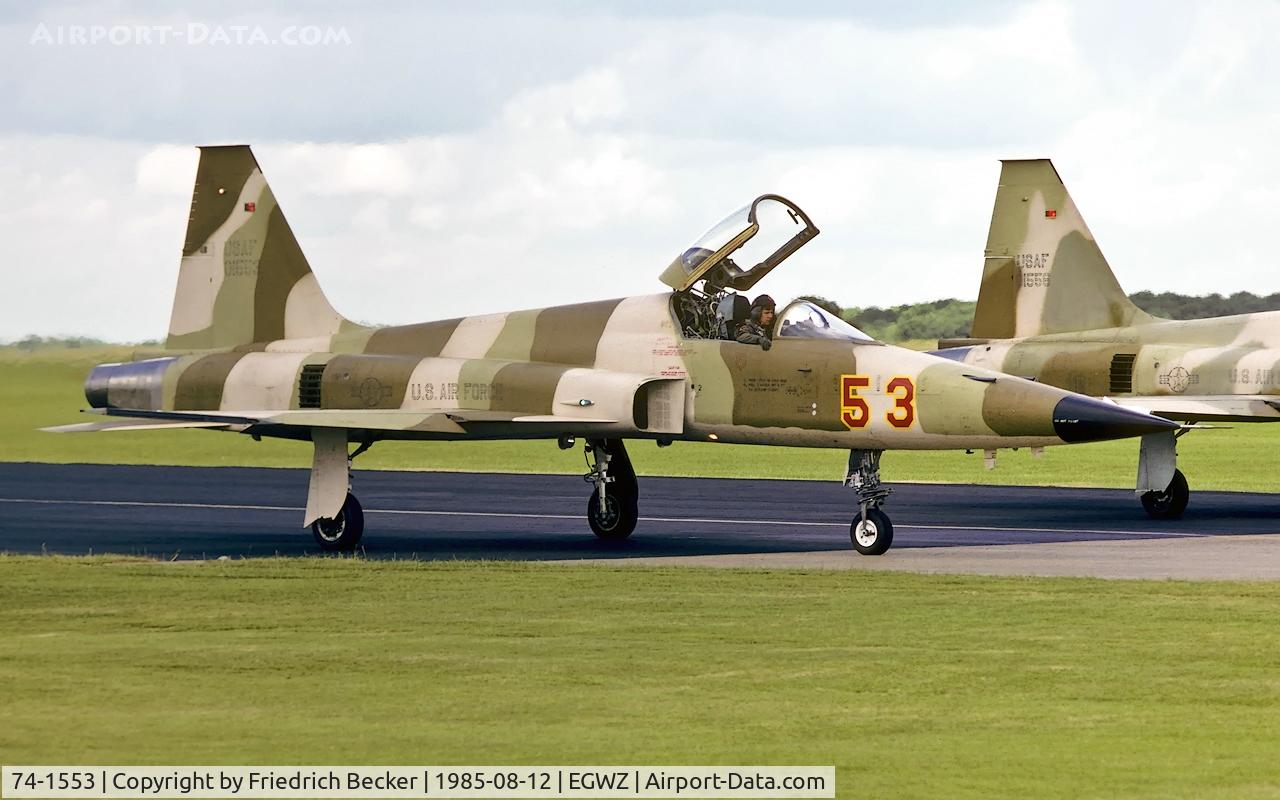 74-1553, 1974 Northrop F-5E Tiger II C/N R.1211, last chance inspection