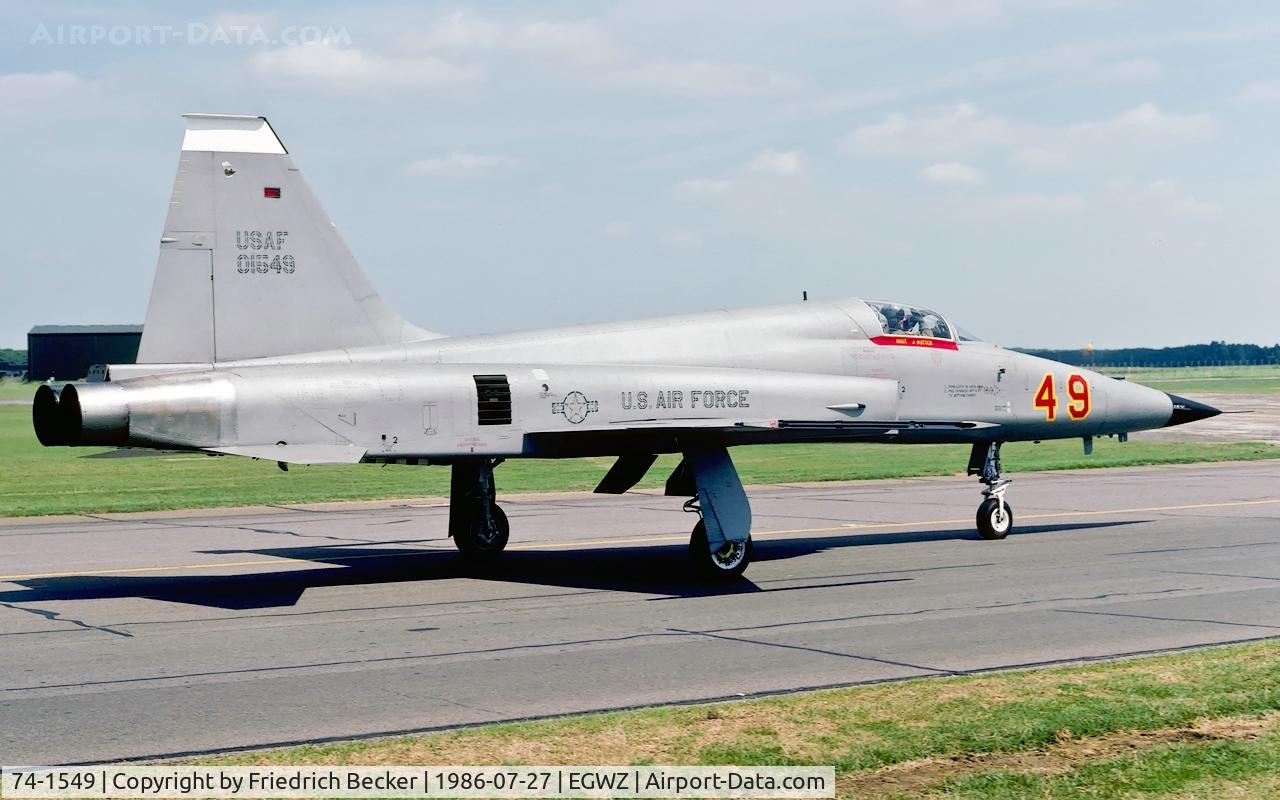 74-1549, 1974 Northrop F-5E Tiger II C/N R.1207, taxying to the flightline