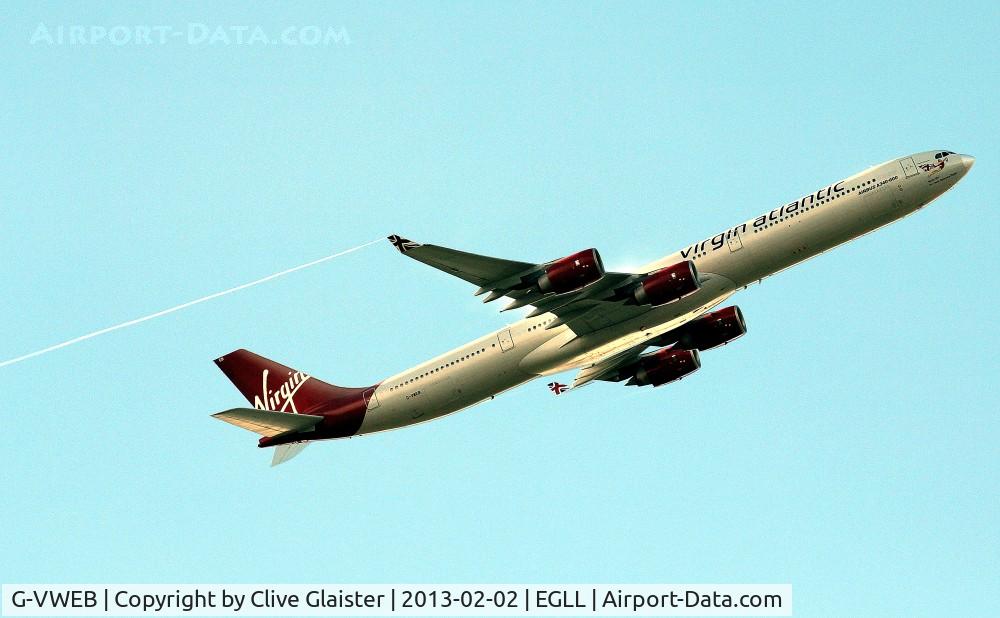 G-VWEB, 2006 Airbus A340-642 C/N 787, Ex: F-WWCZ > G-VWEB - Originally and currently with, Virgin Atlantic Airways Ltd since December 2006
