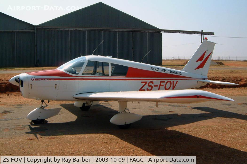 ZS-FOV, 1971 Piper PA-28-140 Cherokee C/N 28-24291, Piper PA-28-140 Cherokee [28-24291] (Avex Air Training) Grand Central~ZS 09/10/2003