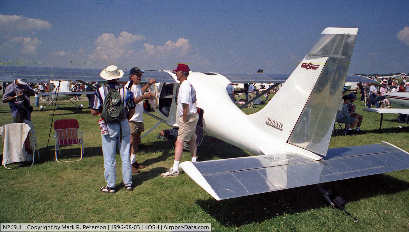 N269JL, 1996 Stoddard-Hamilton GlaStar C/N 5020, Jim and his Glastar at Oshkosh 1996.