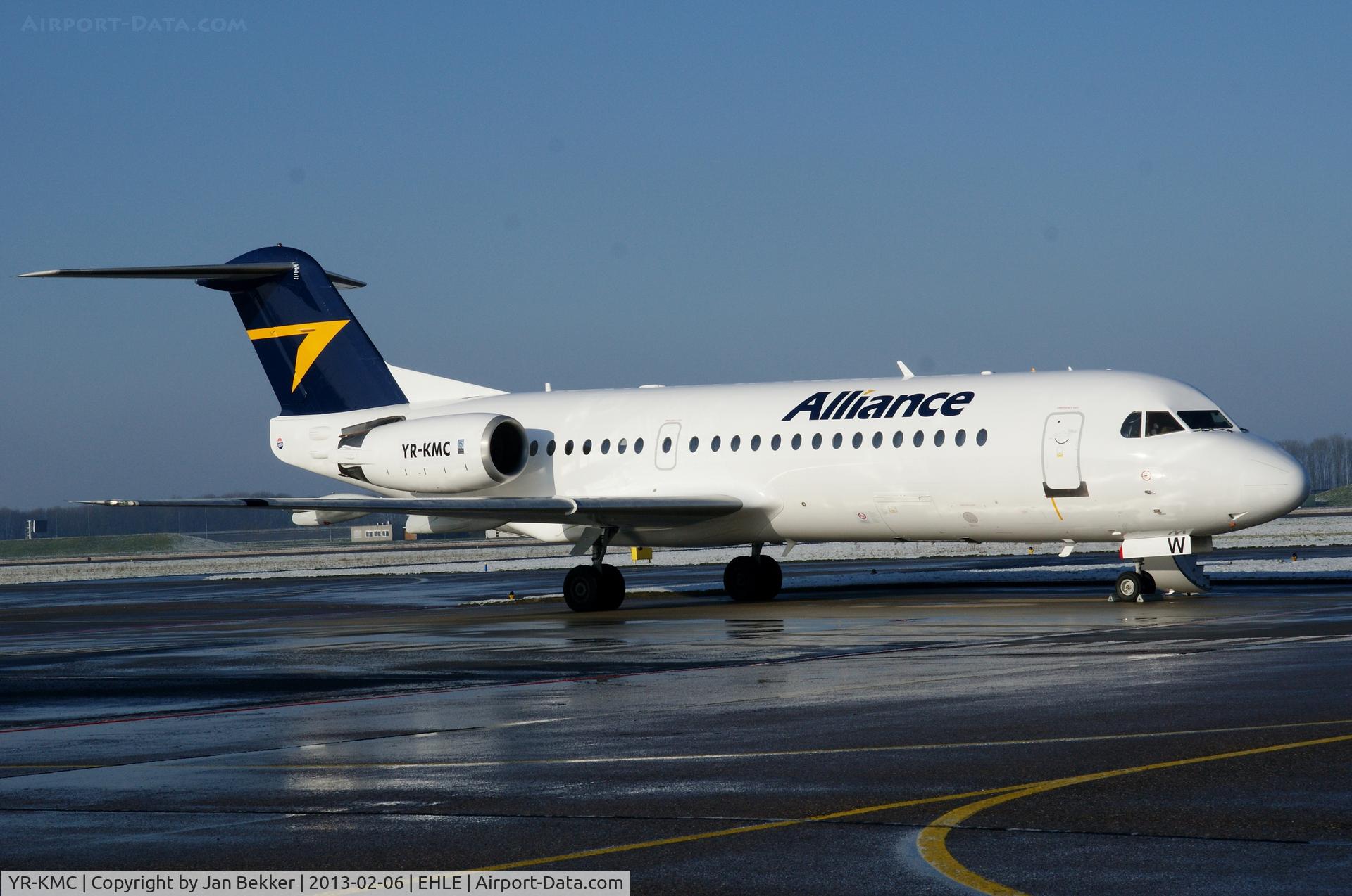 YR-KMC, 1996 Fokker 70 (F-28-0070) C/N 11569, Now in the livery of Alliance Airlines (Former: Carpatair)I think the new registration will be: VH-QQW