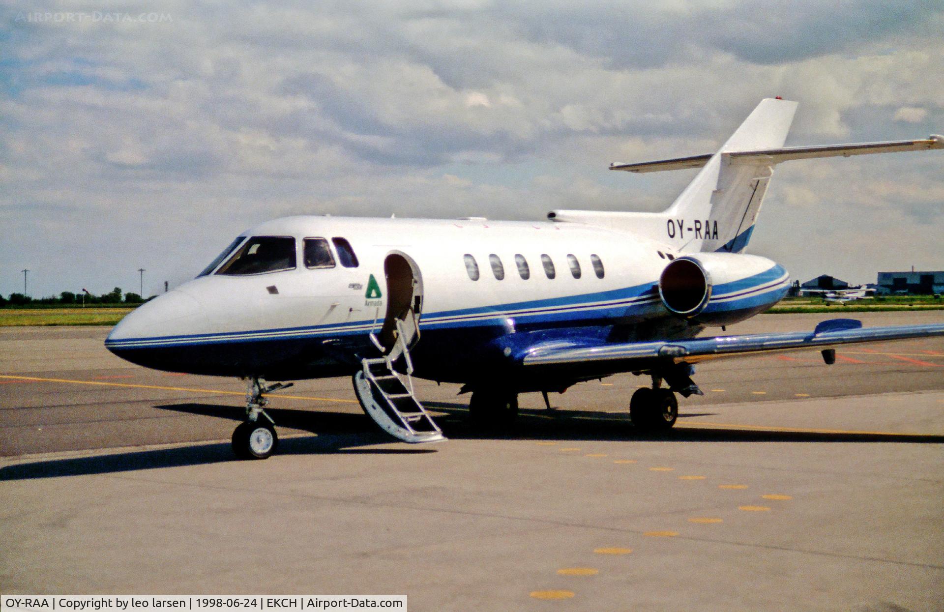 OY-RAA, 1993 British Aerospace BAe.125-800B C/N 258235, Copenhagen Kastrup 24.6.98