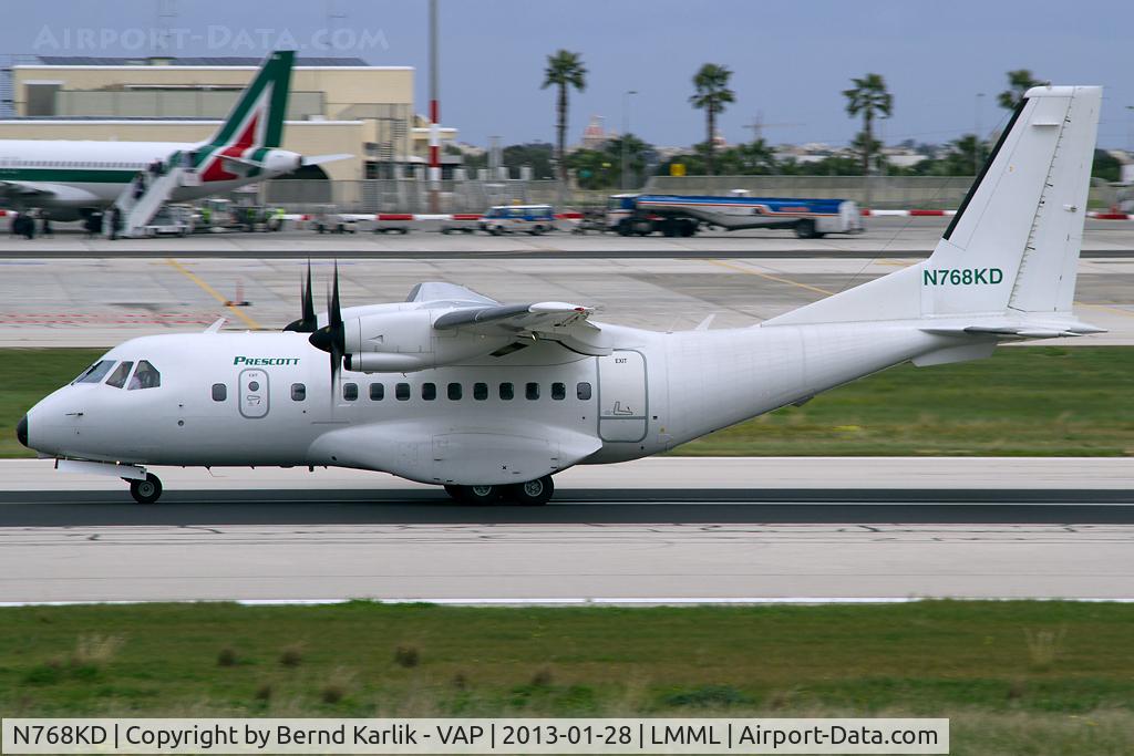 N768KD, 2008 CASA CN-235-300 C/N C182, Malta Luqa Airport