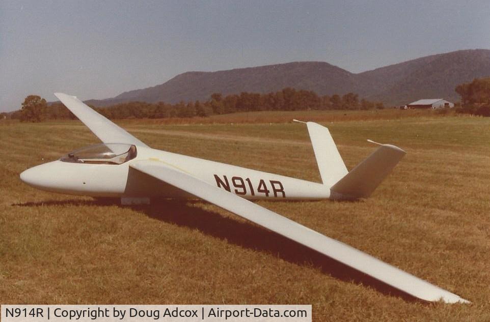 N914R, Schempp-Hirth Standard Austria SH1 C/N 59, Photo taken at Chilhowee Gliderport, Benton, TN, 1980
