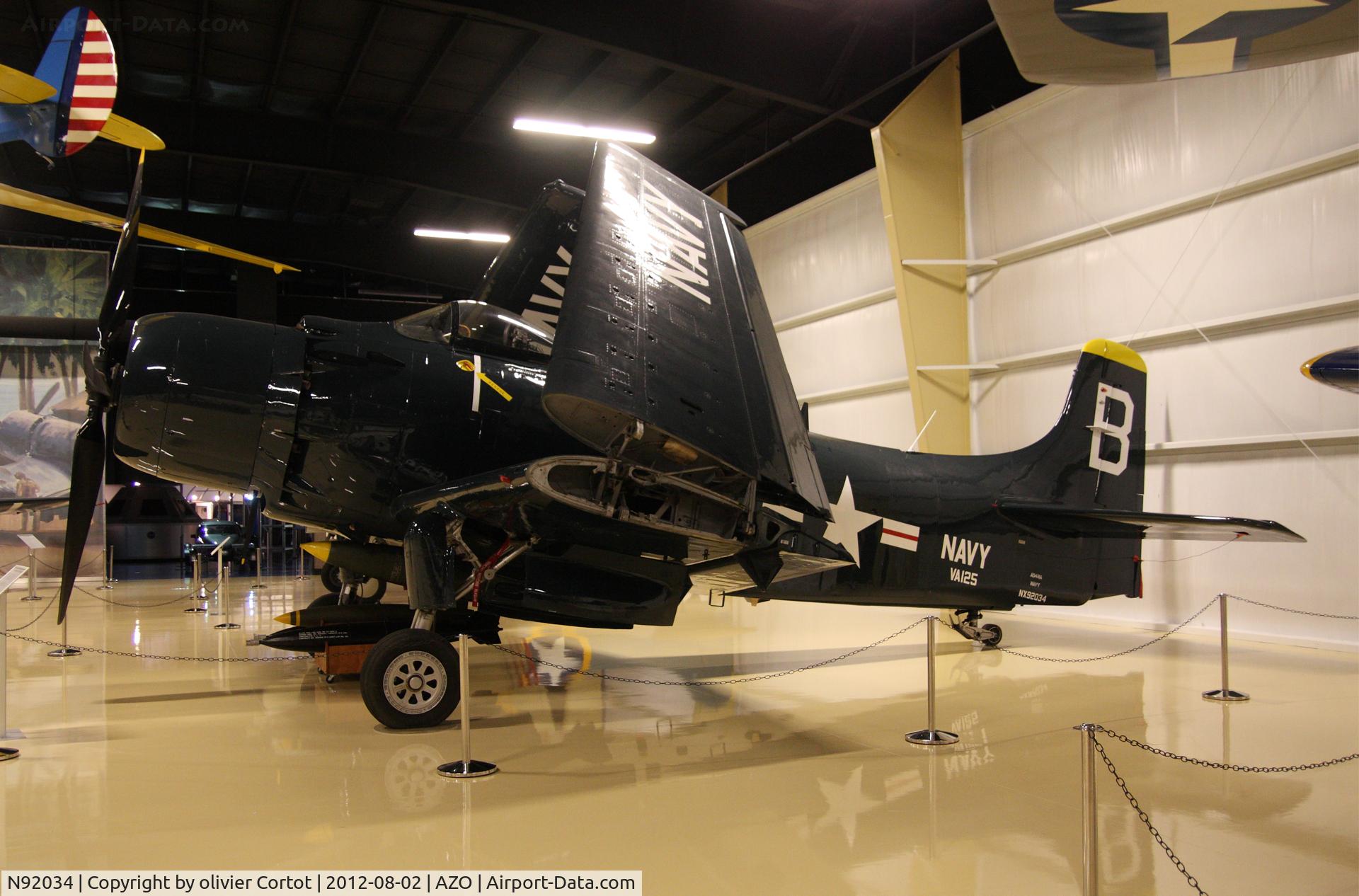 N92034, 1952 Douglas AD-4N Skyraider C/N 7903, Air Zoo collection