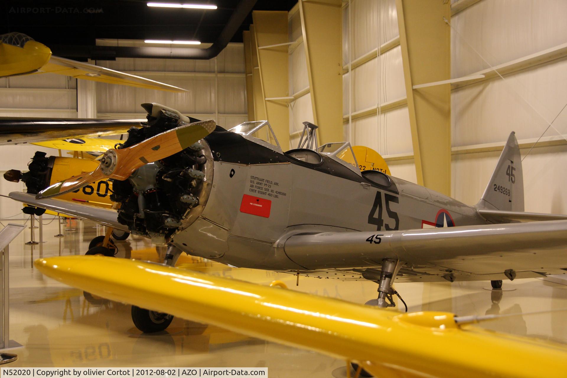 N52020, 1943 Fairchild (Howard) PT-23A Cornell (M-62C) C/N HO-291, Seen in Hall 2