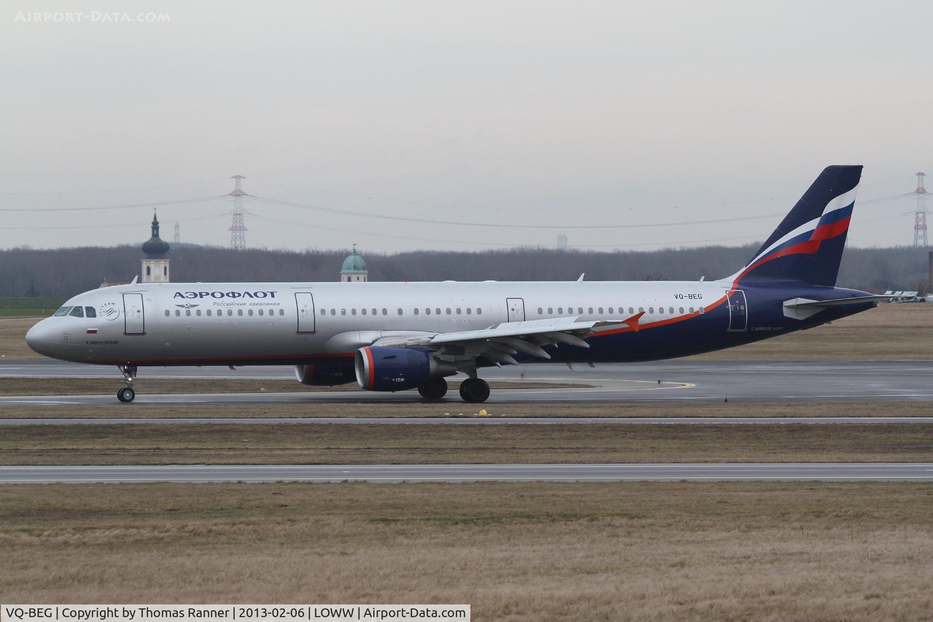 VQ-BEG, 2009 Airbus A321-211 C/N 4116, Aeroflot Airbus A321