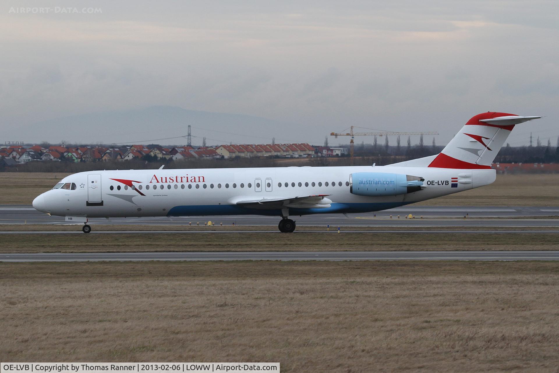 OE-LVB, 1994 Fokker 100 (F-28-0100) C/N 11502, Austrian Fokker 100