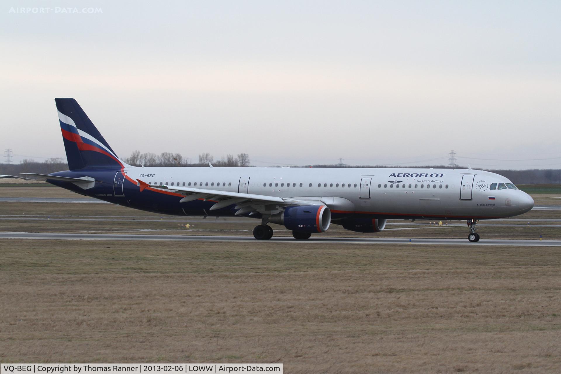 VQ-BEG, 2009 Airbus A321-211 C/N 4116, Aeroflot Airbus A321