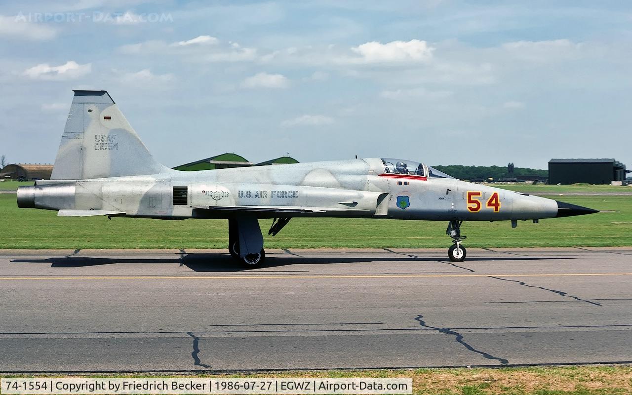 74-1554, 1974 Northrop F-5E Tiger II C/N R.1212, taxying to the flightline