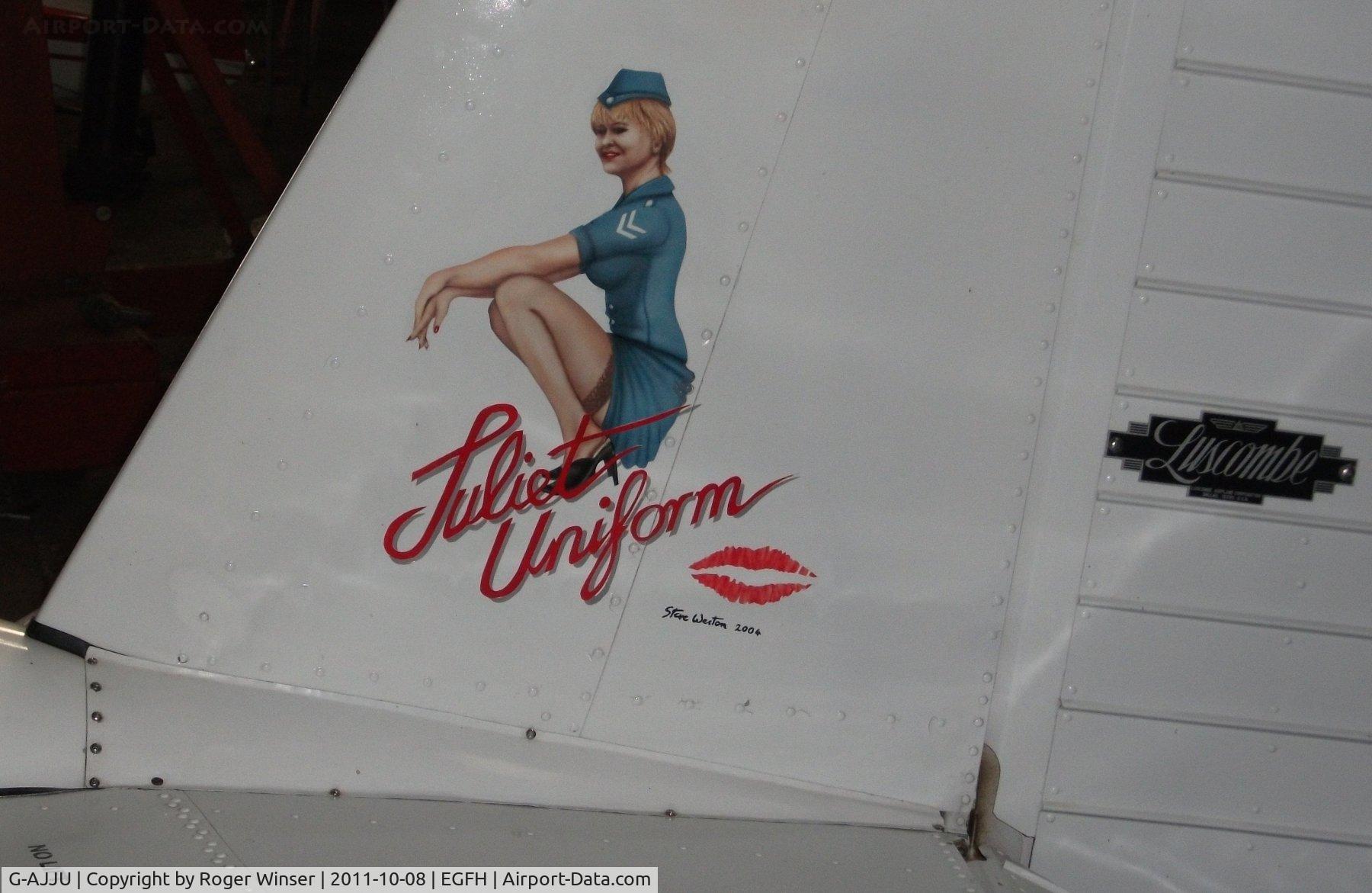 G-AJJU, 1946 Luscombe 8E Silvaire C/N 2295, Artwork on the port side of Silvaire Deluxe G-AJ Juliet Uniform
