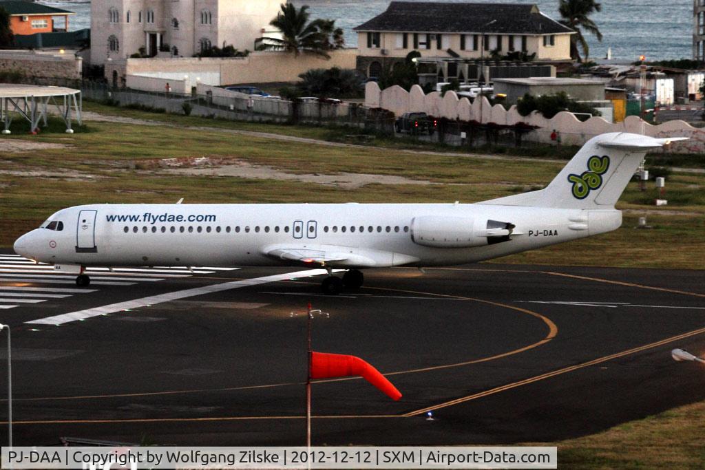 PJ-DAA, 1990 Fokker 100 (F-28-0100) C/N 11310, From the balcony of the Sonesta Hotel