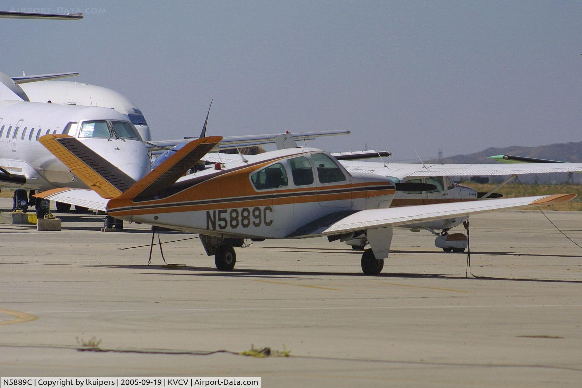 N5889C, 1957 Beech C35 Bonanza C/N D-2840, At Victorville Airport