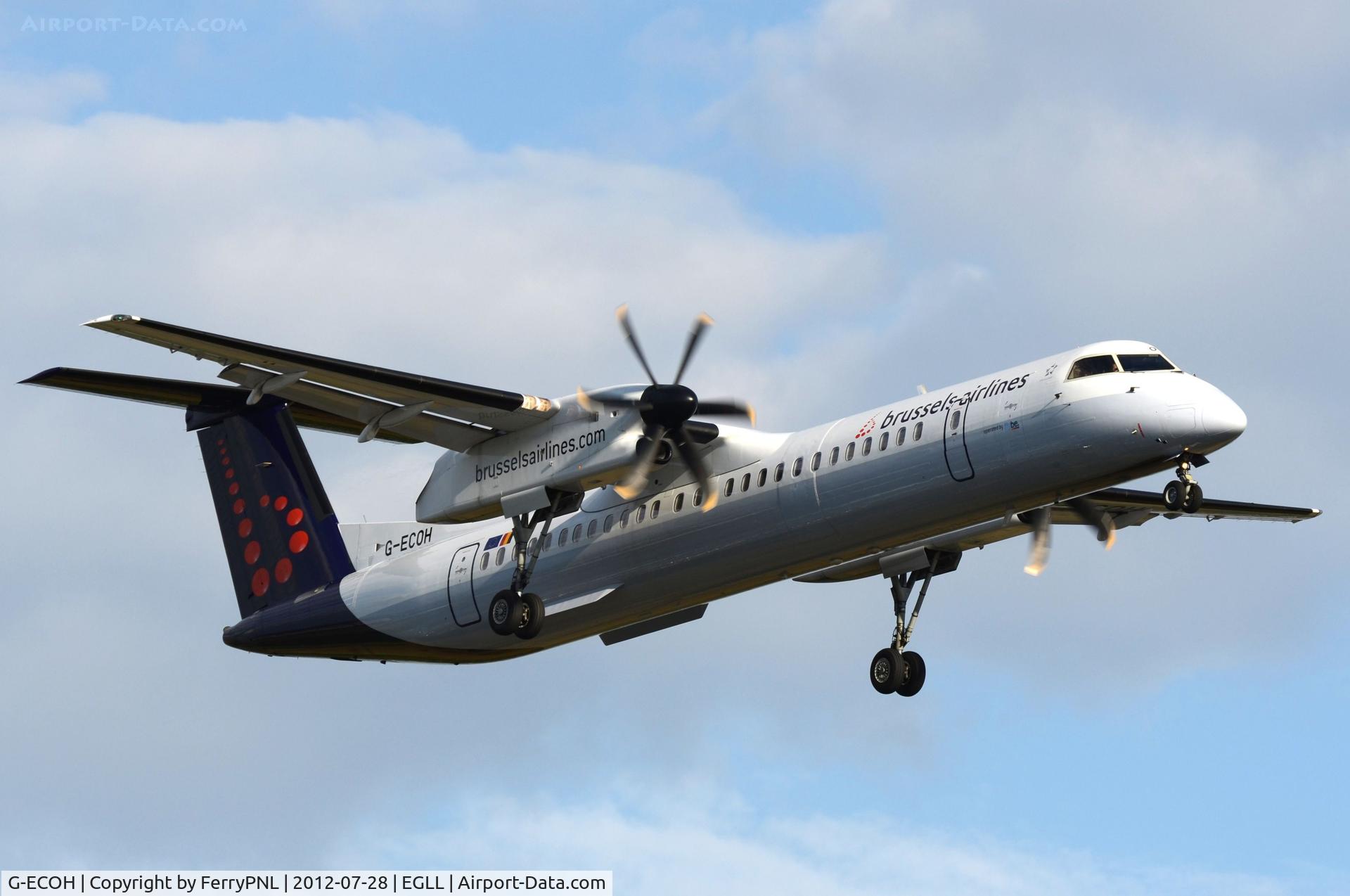 G-ECOH, 2008 De Havilland Canada DHC-8-402Q Dash 8 C/N 4221, Brussels Dash 8 is operated by FlyBe