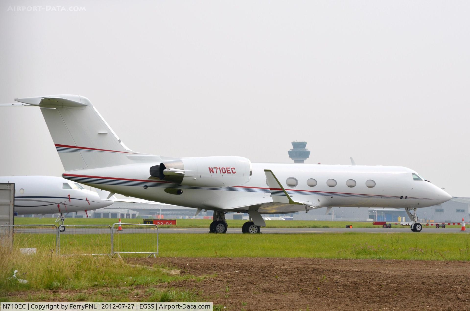 N710EC, 2003 Gulfstream Aerospace G-IV C/N 1502, G4 N710EC parked at STN during Olympic opening day