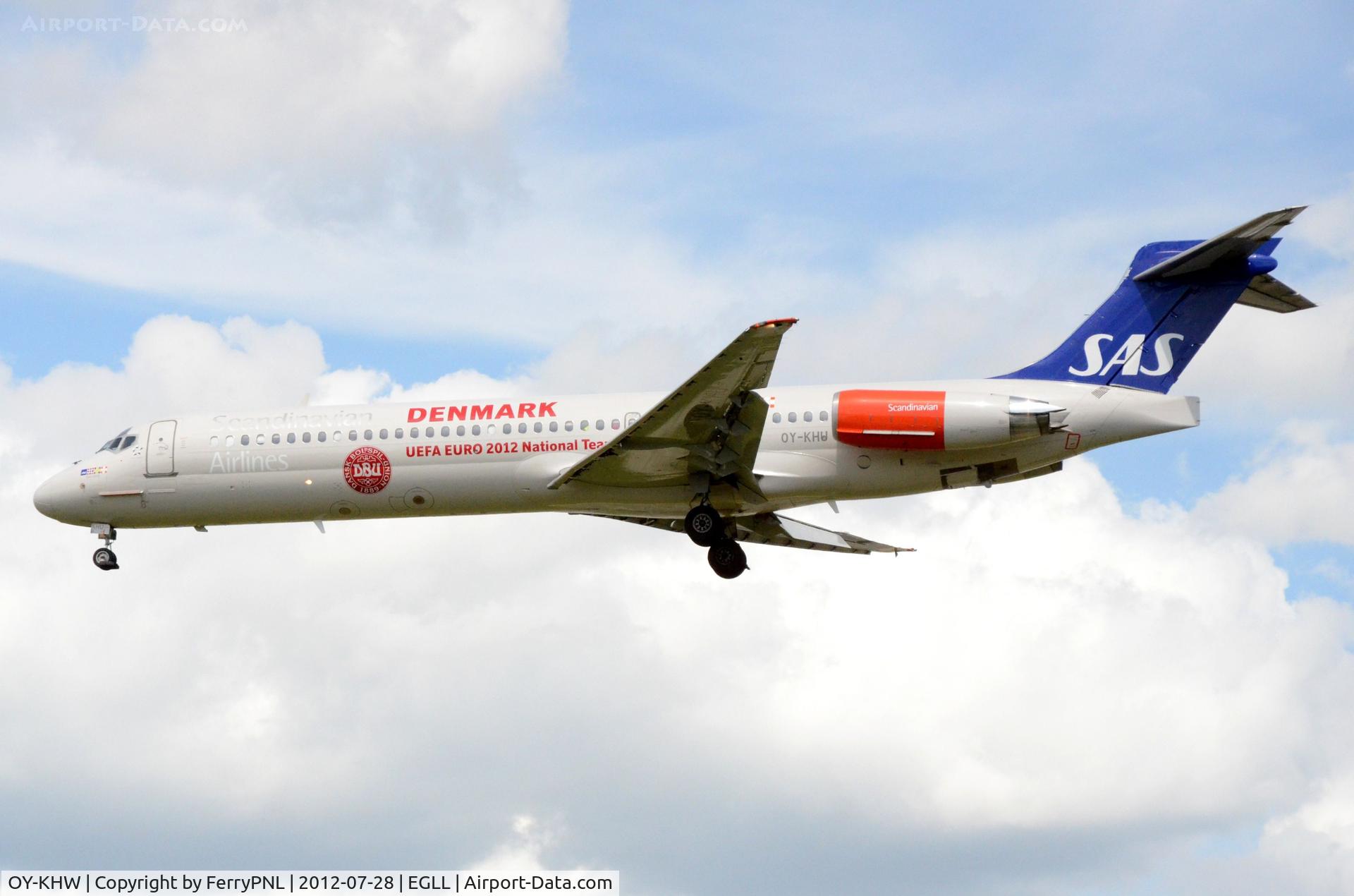OY-KHW, 1992 McDonnell Douglas MD-87 (DC-9-87) C/N 53348, SAS MD87