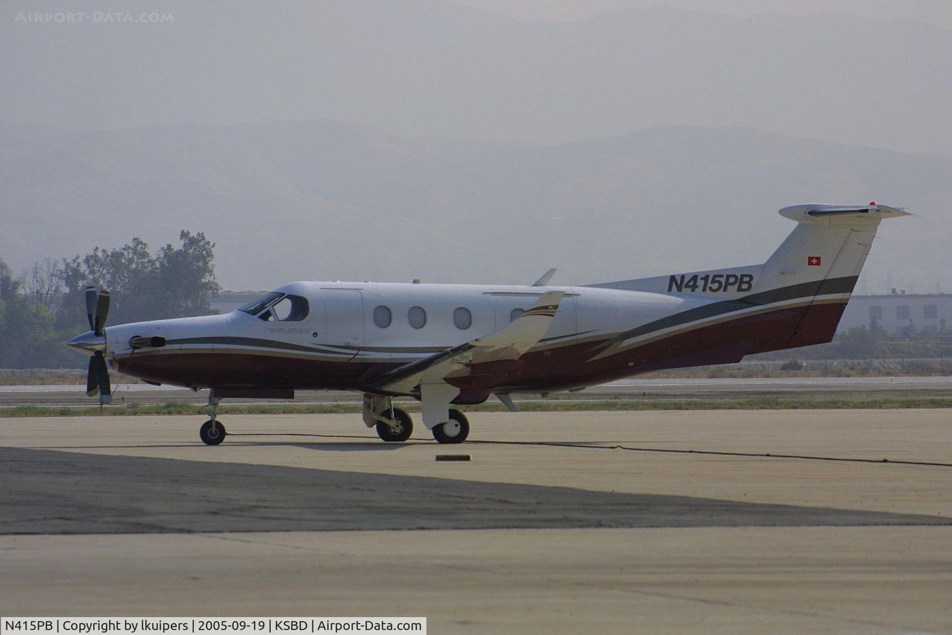 N415PB, 2001 Pilatus PC-12/45 C/N 415, At San Berdanino Airport