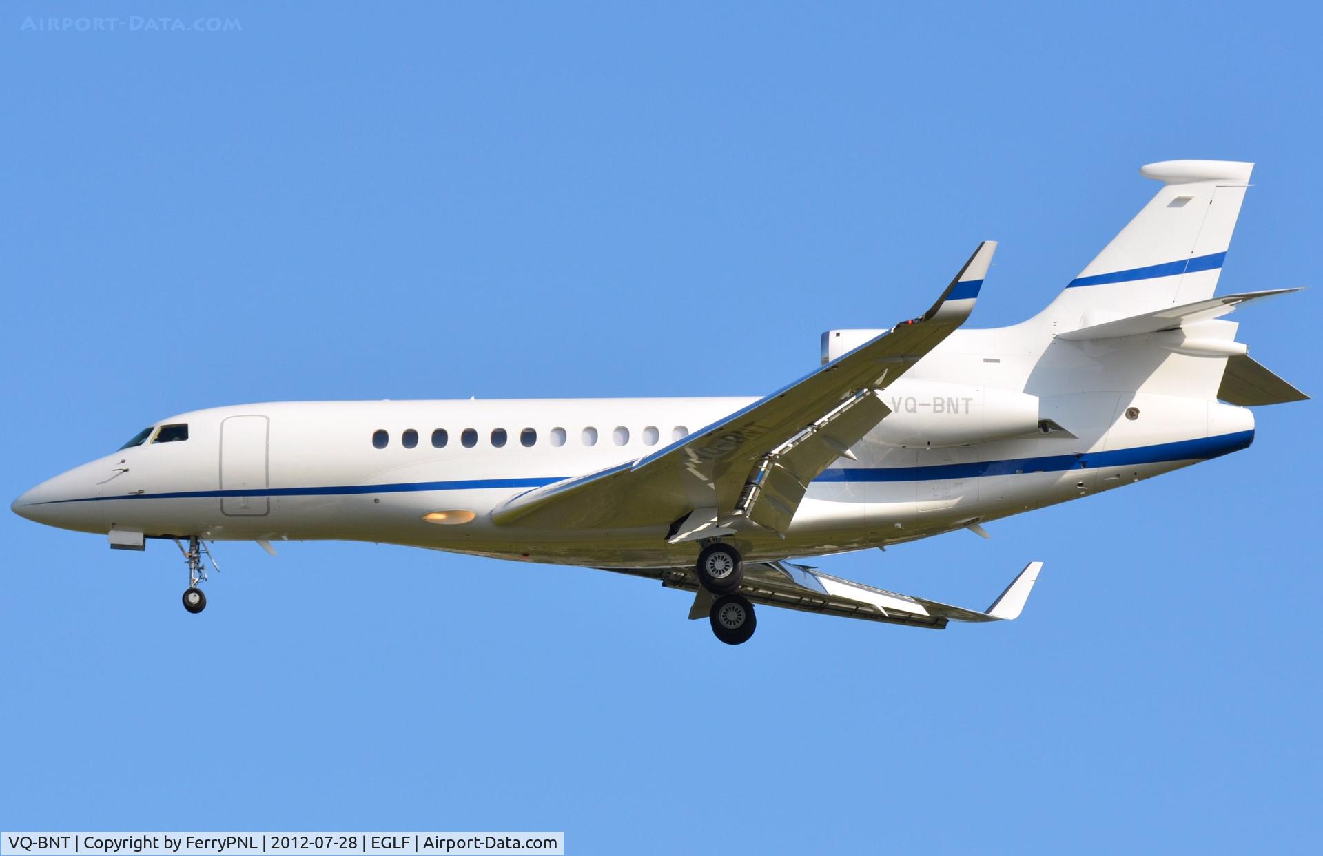 VQ-BNT, 2011 Dassault Falcon 7X C/N 135, DA7X arriving in FAB
