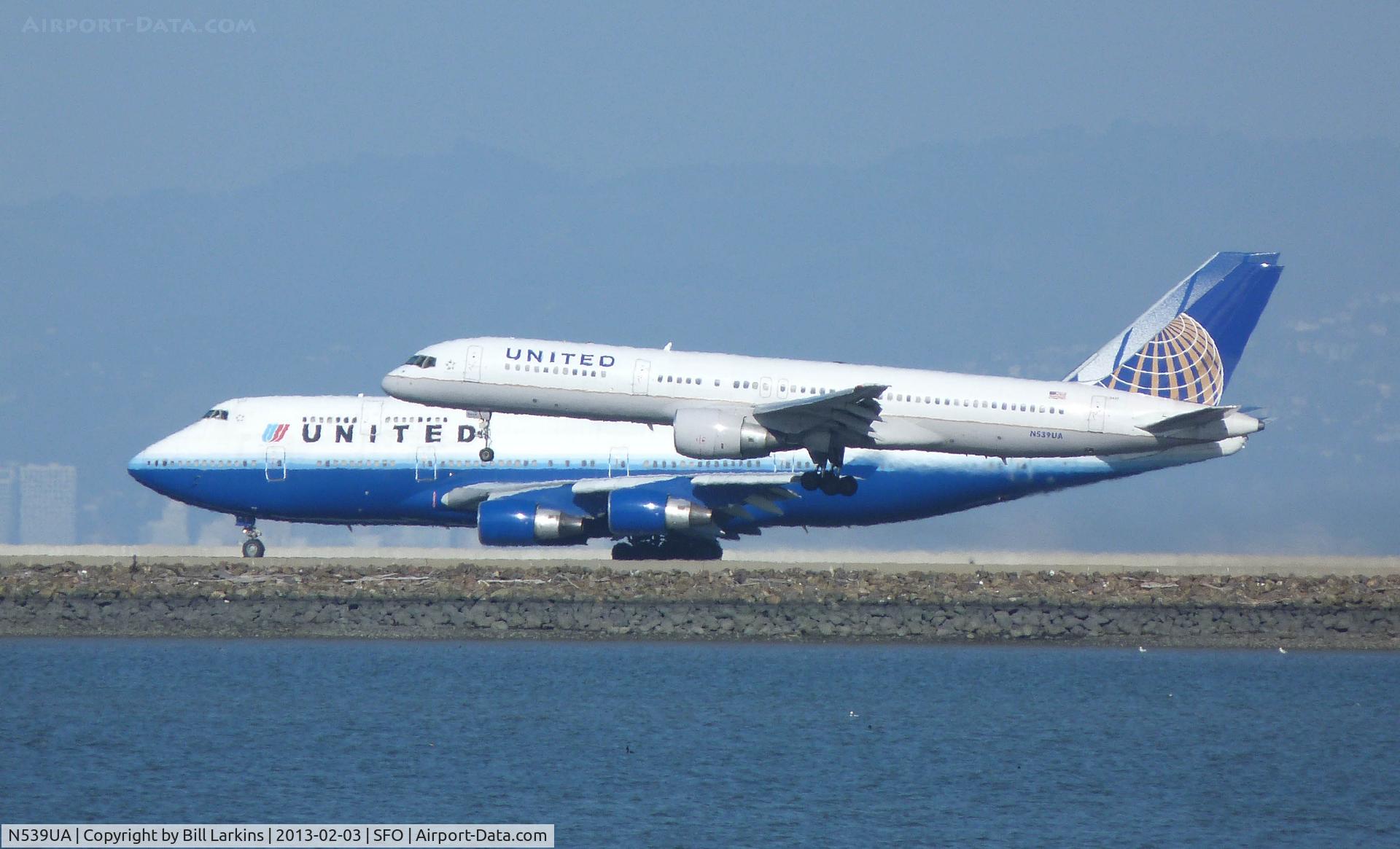 N539UA, 1991 Boeing 757-222 C/N 25223, A different view of 539UA!