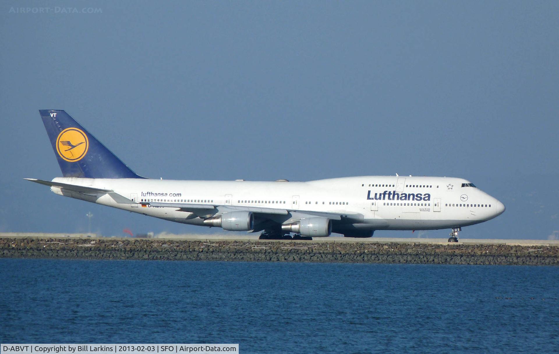 D-ABVT, 1997 Boeing 747-430 C/N 28287, About to leave San Francisco