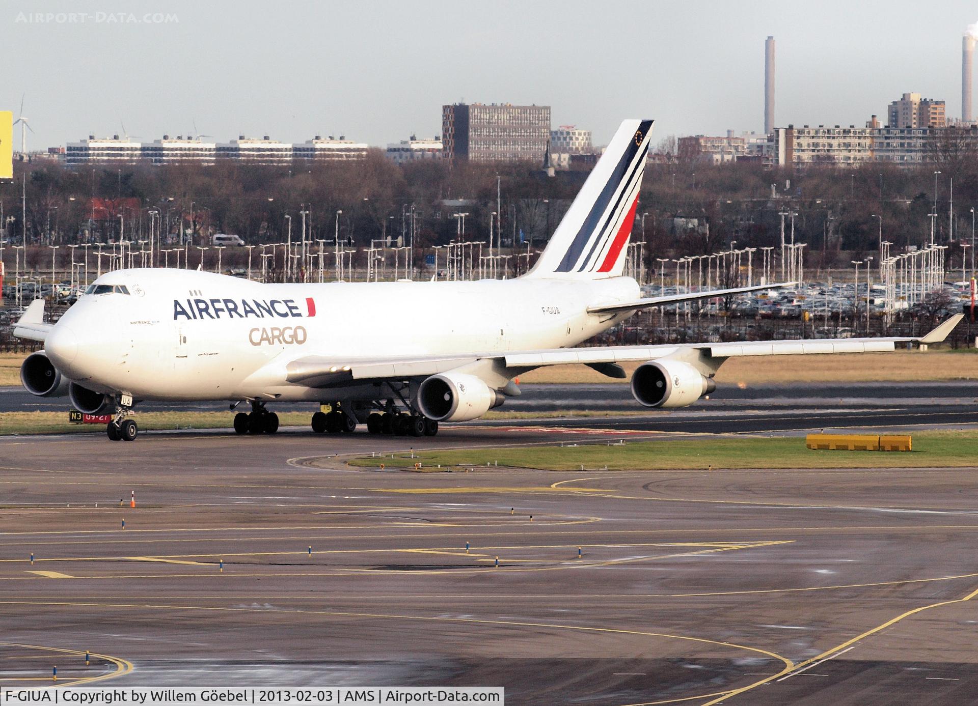 F-GIUA, 2002 Boeing 747-428F/ER/SCD C/N 32866, Landing on runway 27 of Schiphol Airport