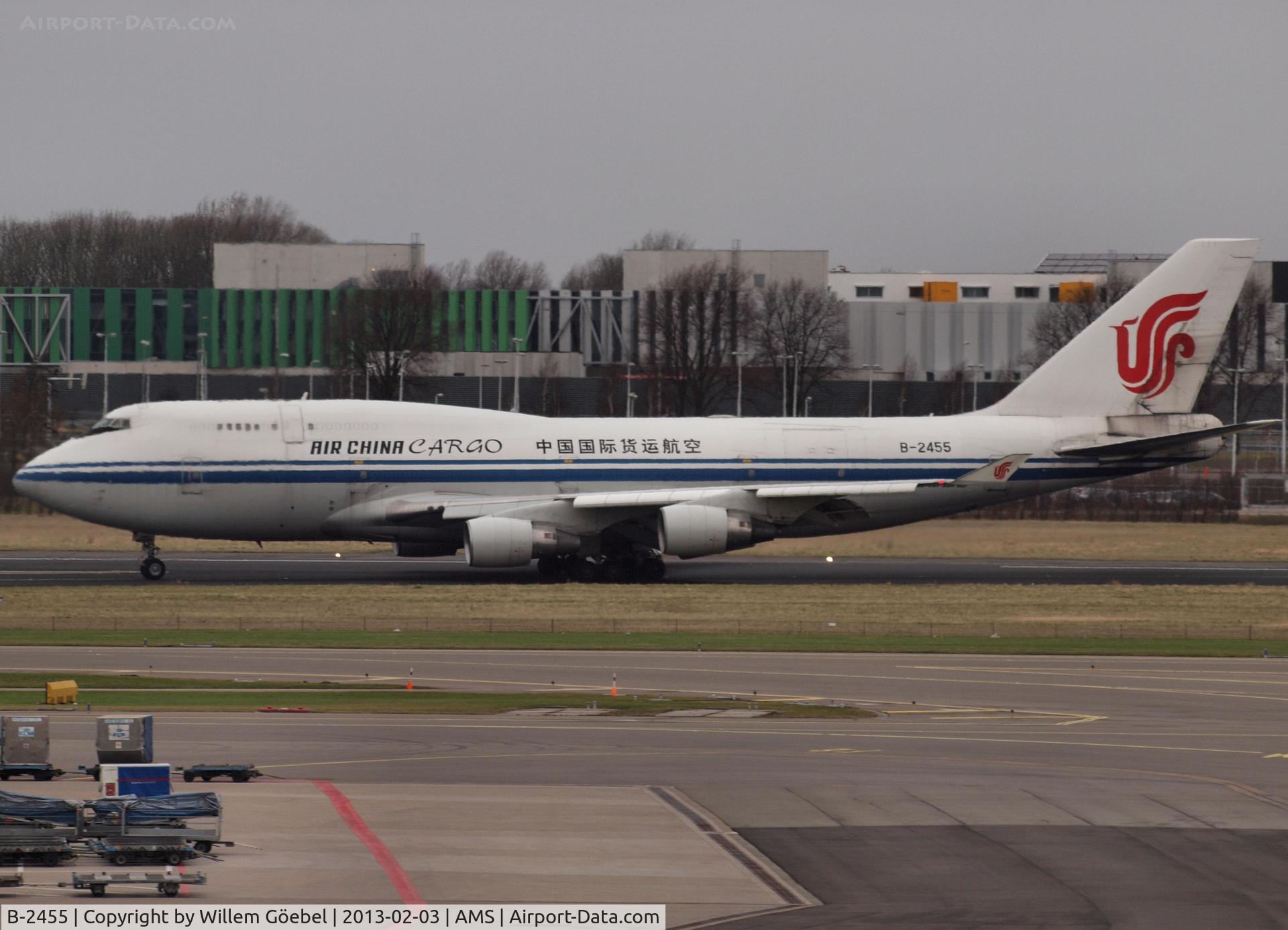 B-2455, 1994 Boeing 747-412/BCF C/N 27070, Landing on runway 27 of Schiphol Airport