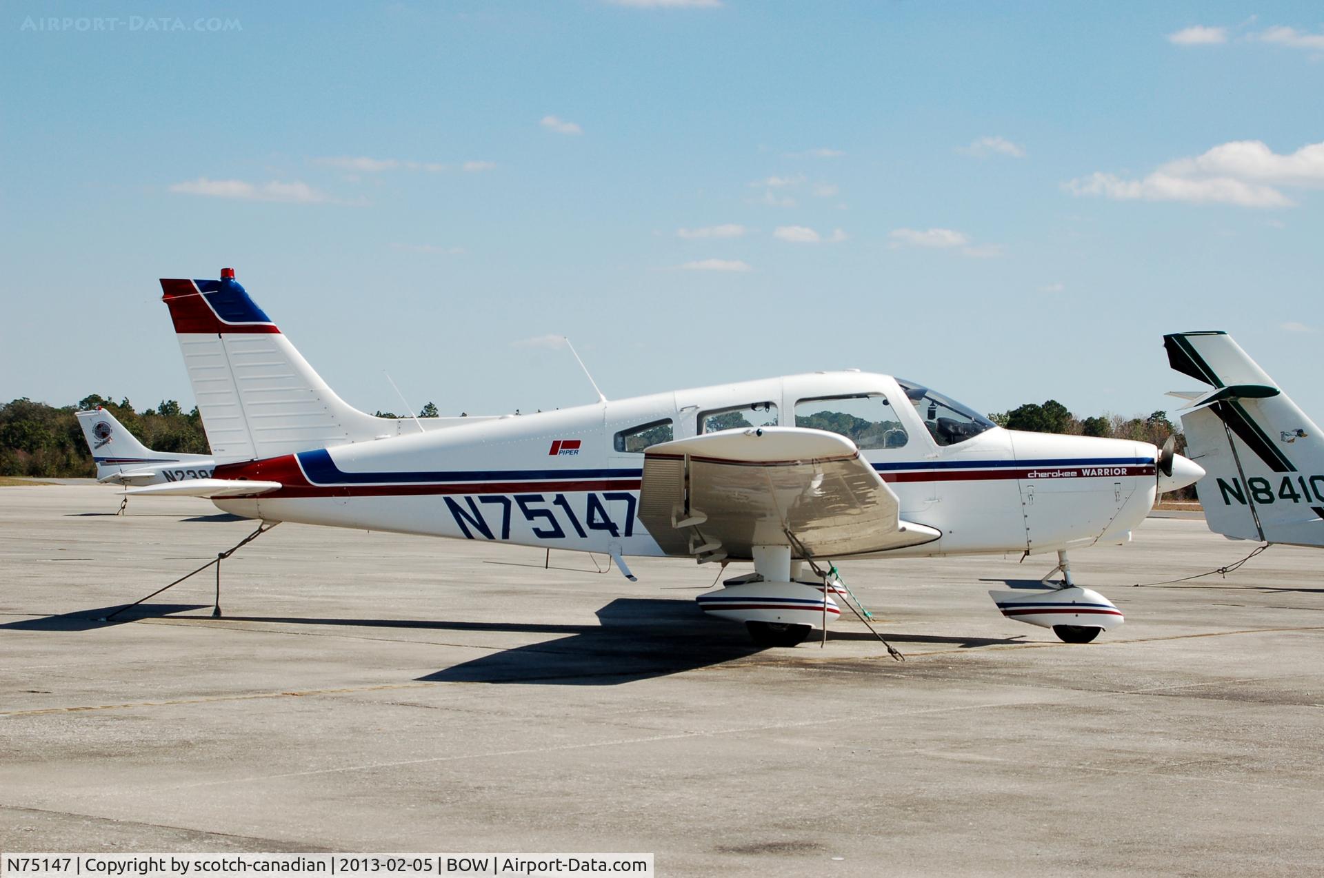 N75147, 1976 Piper PA-28-151 Cherokee Warrior C/N 28-7615258, 1976 Piper PA-28-151, N75147, at Bartow Municipal Airport, Bartow, FL