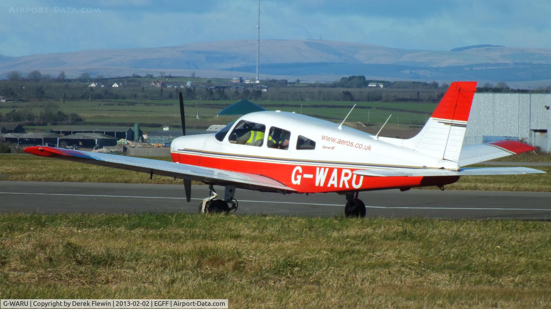 G-WARU, 1997 Piper PA-28-161 Cherokee Warrior III C/N 28-42023, Engine checks prior to going on a training sorte.