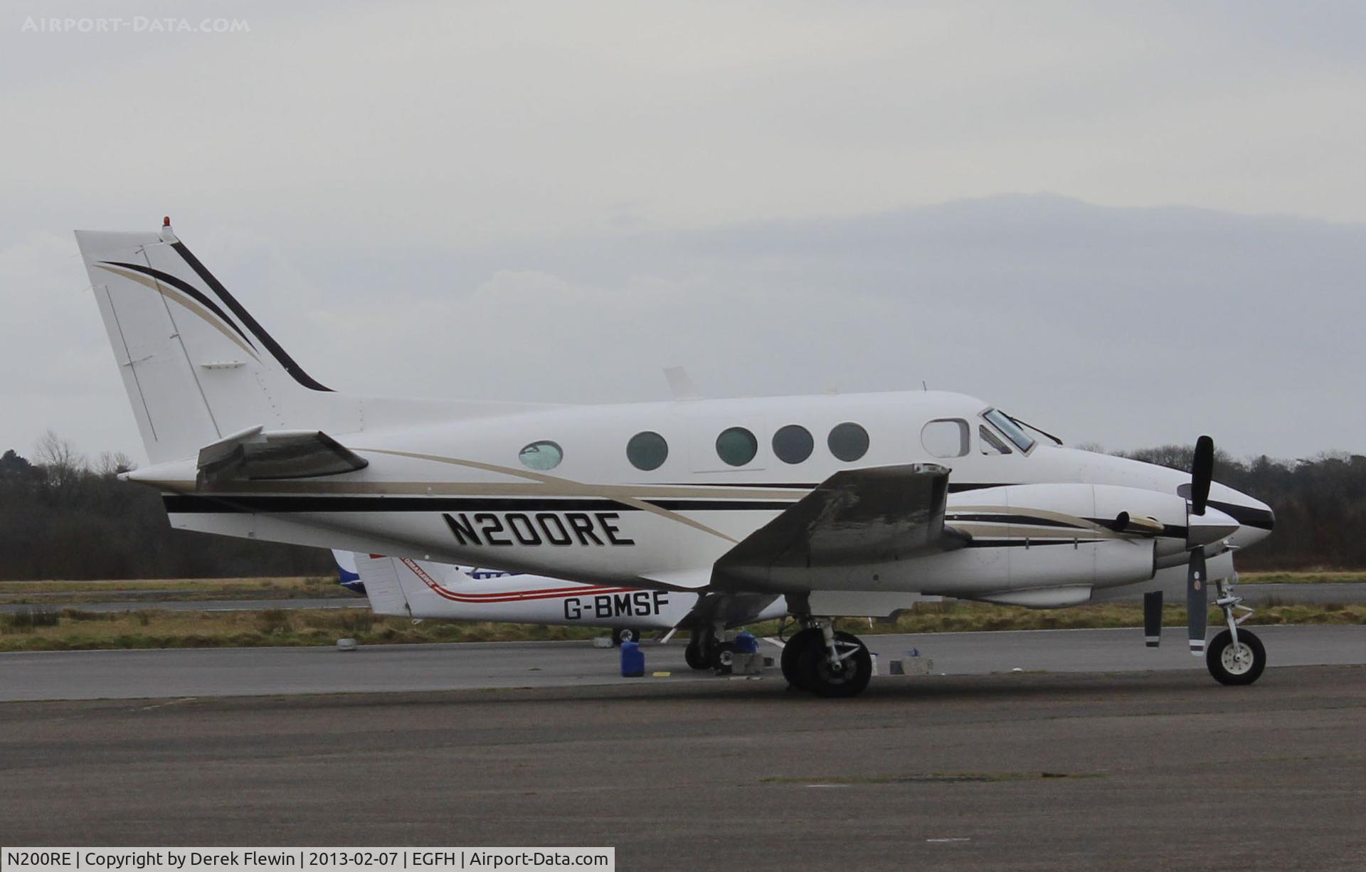 N200RE, 1975 Beech E90 King Air C/N LW-164, Seen at EGFH.