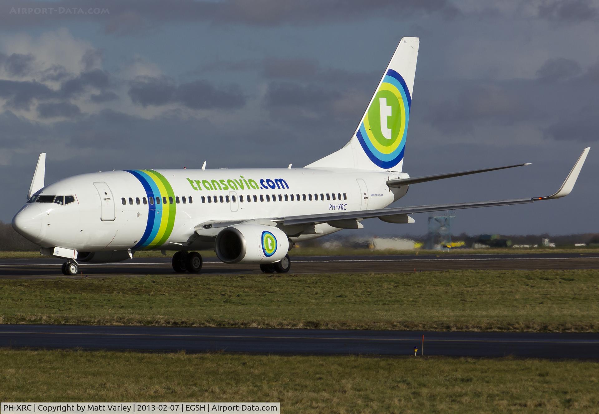 PH-XRC, 2003 Boeing 737-7K2 C/N 29347, Arriving at EGSH after a short Airtest.