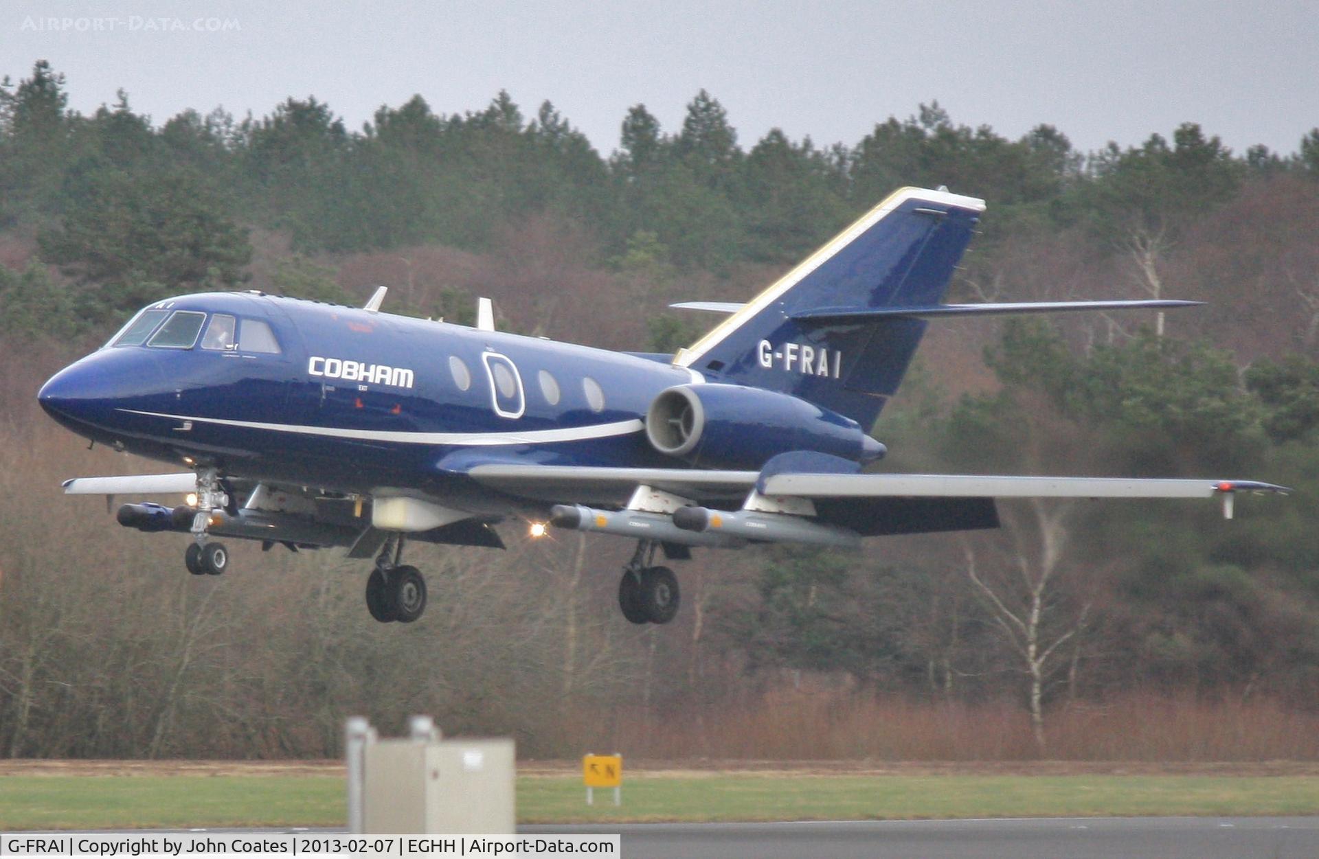 G-FRAI, 1972 Dassault Falcon (Mystere) 20E C/N 270, Arriving home after ops.