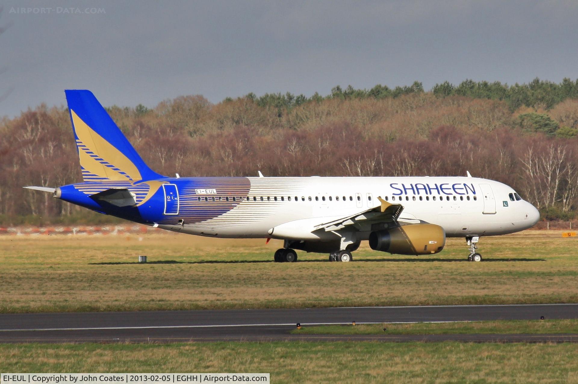 EI-EUL, 2003 Airbus A320-232 C/N 2027, Taxiing to depart in new Shaheen livery