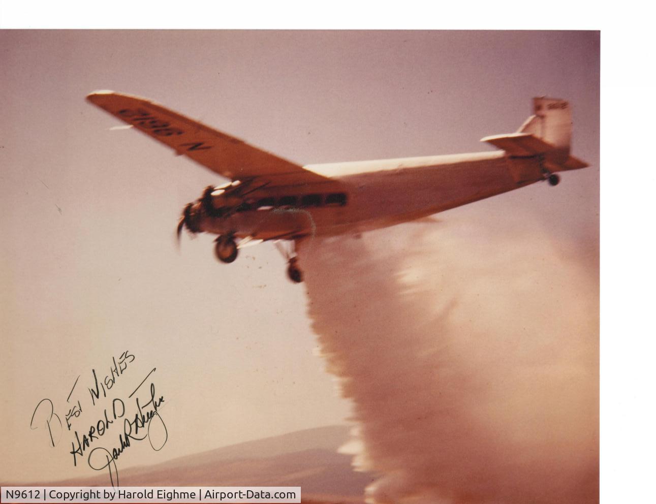 N9612, 1929 Ford 4-AT-E Tri-Motor C/N 55, This a photo of N9612 as a fire bomber i assume. The photo comes from my great uncle Harold Eighmes collection. He was an A&P and munst have worked on it or known the pilot.