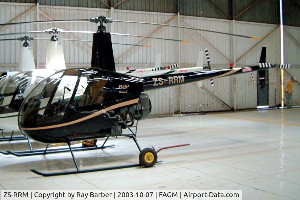 ZS-RRM, Robinson R22 Beta C/N 3481, Robinson R-22 Beta II [3481] Rand~ZS 07/10/2003