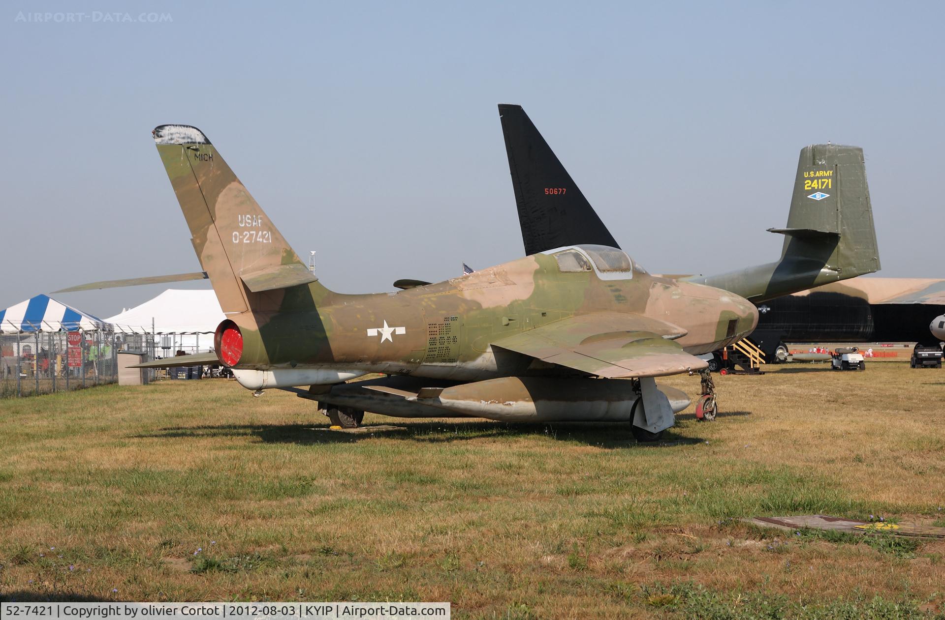 52-7421, 1955 Republic RF-84F Thunderflash C/N 52-7346, rear view