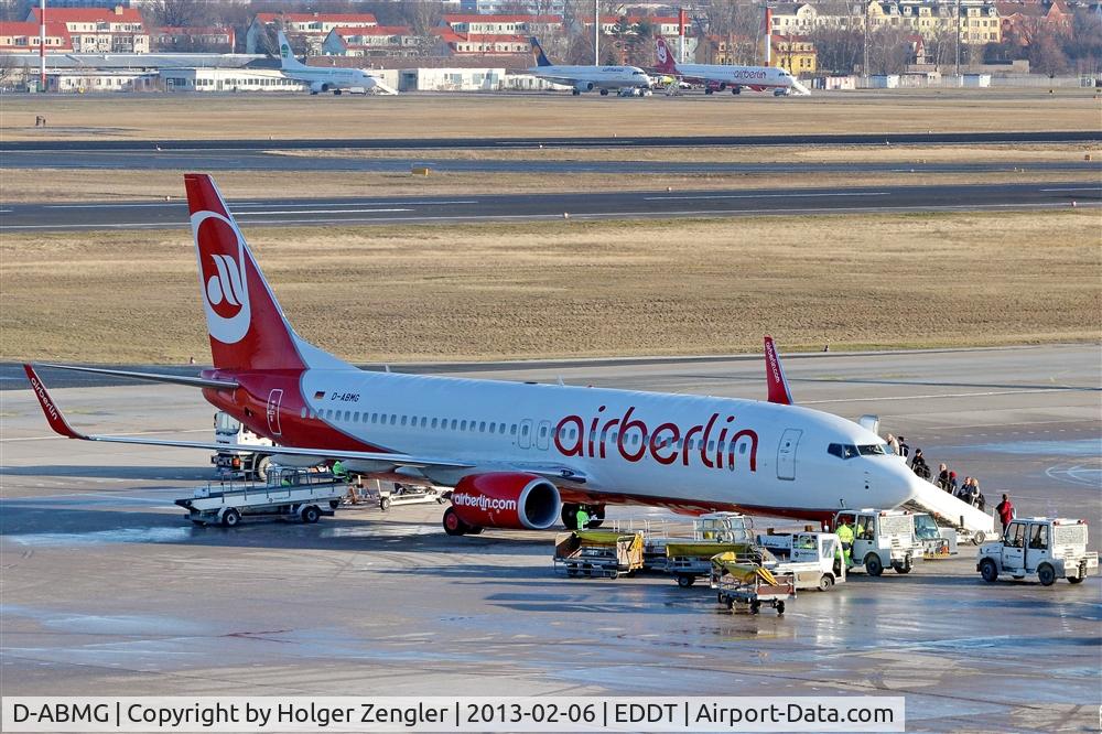 D-ABMG, 2011 Boeing 737-86J C/N 37768, Boarding on apron at Terminal C...