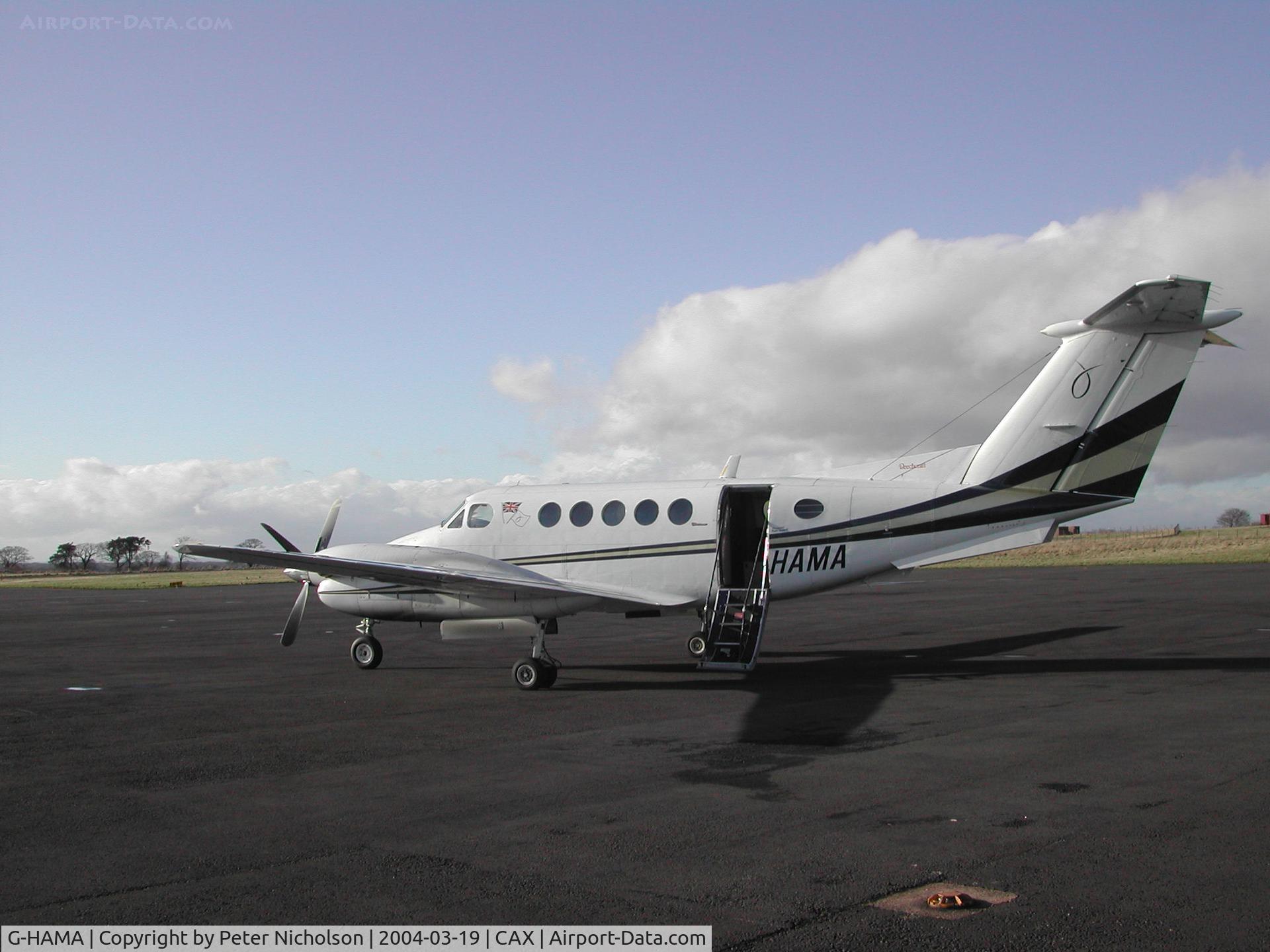G-HAMA, 1974 Beech 200 Super King Air C/N BB-30, This Beech Super King Air 200 was a visitor to Carlisle in March 2004.
