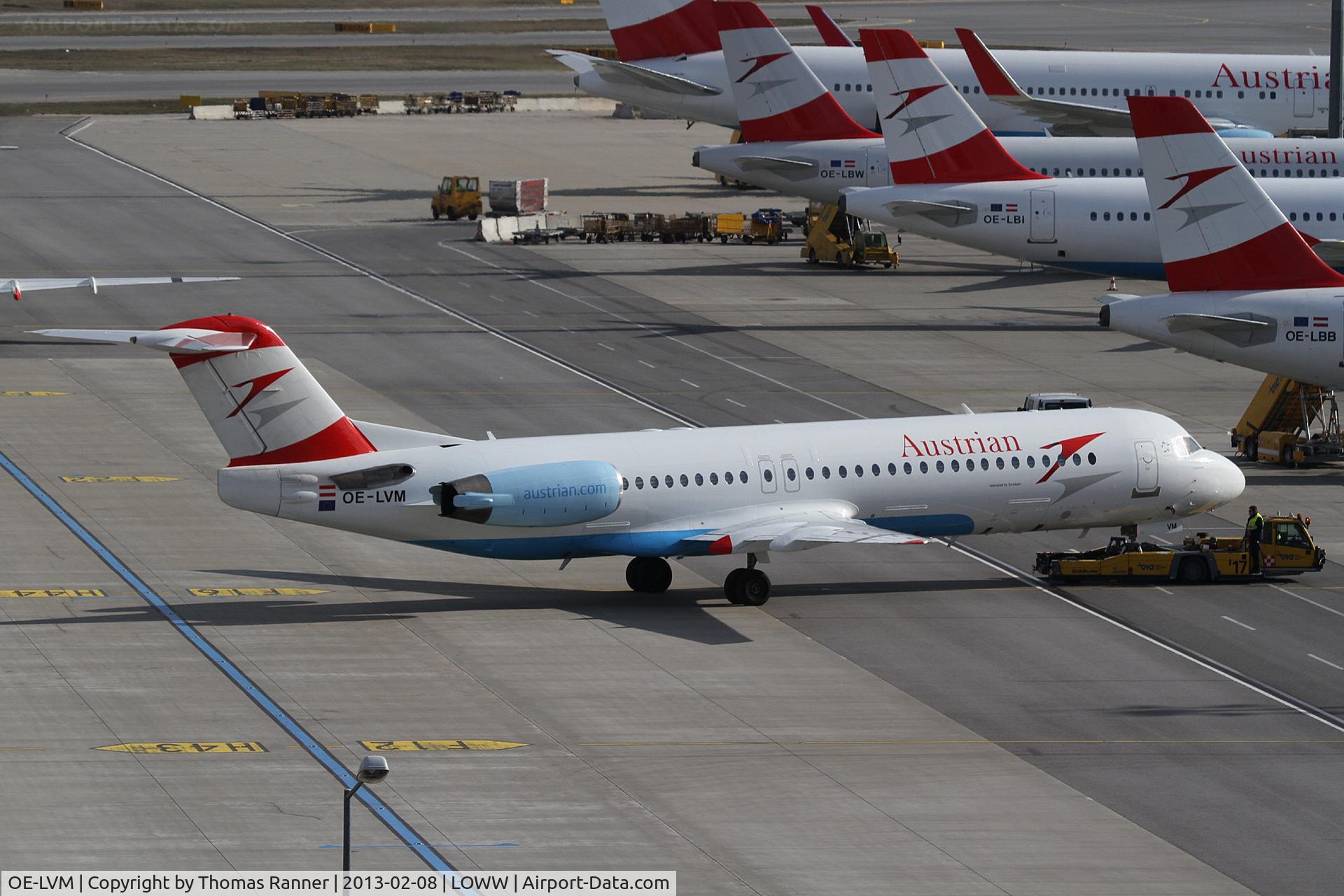 OE-LVM, 1991 Fokker F100 (F-28-0100) C/N 11361, Austrian Fokker 100