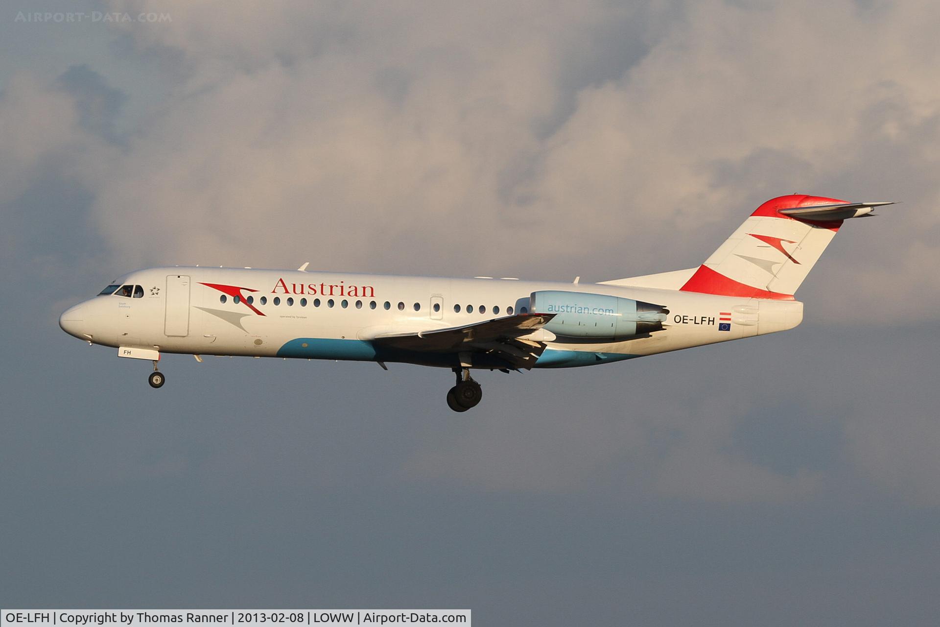 OE-LFH, 1995 Fokker 70 (F-28-0070) C/N 11554, Austrian Fokker 70