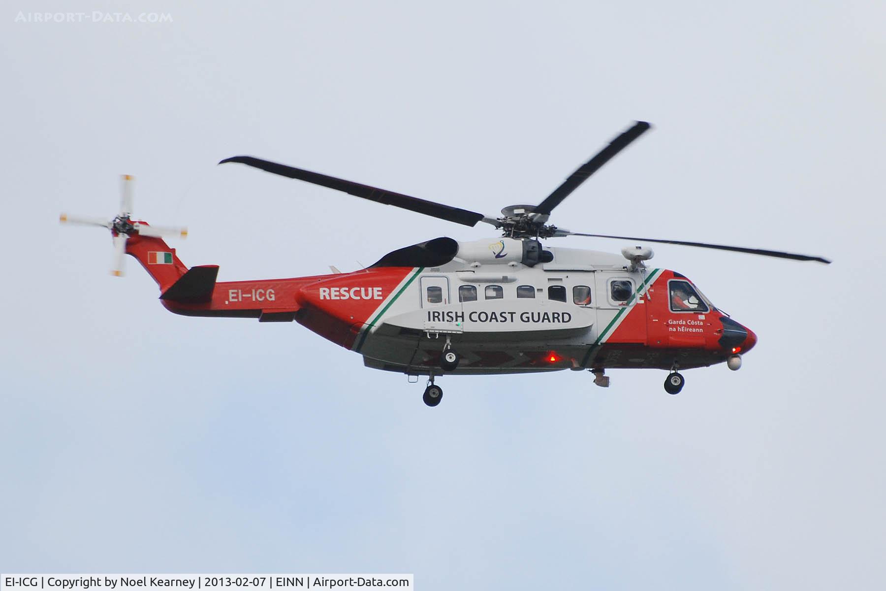 EI-ICG, 2011 Sikorsky S-92A C/N 920150, Returning to Shannon after a coastal patrol.