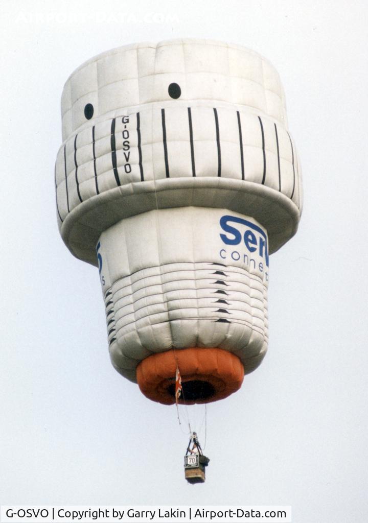 G-OSVO, 1993 Cameron Balloons Hopper Servo-30 C/N 3077, Northampton Balloon Festival 1997