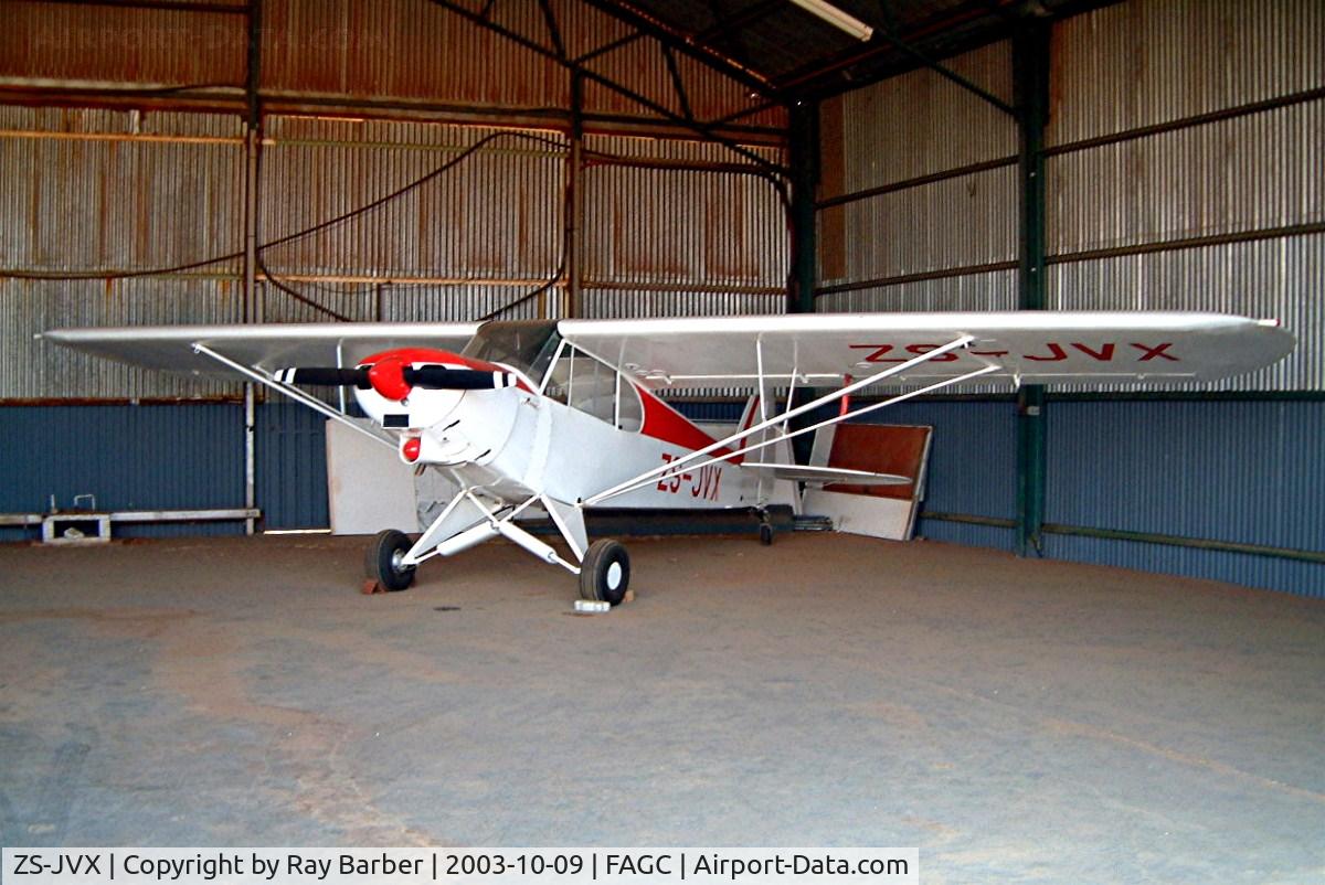 ZS-JVX, 1958 Piper PA-18 C/N 18-6038, Piper PA-18-150 Super Cub [18-6038] Grand Central~ZS 09/10/2003. This is thought to have been rebuilt whilst this registration as the c/n was officially altered from 18-6615 during this time.