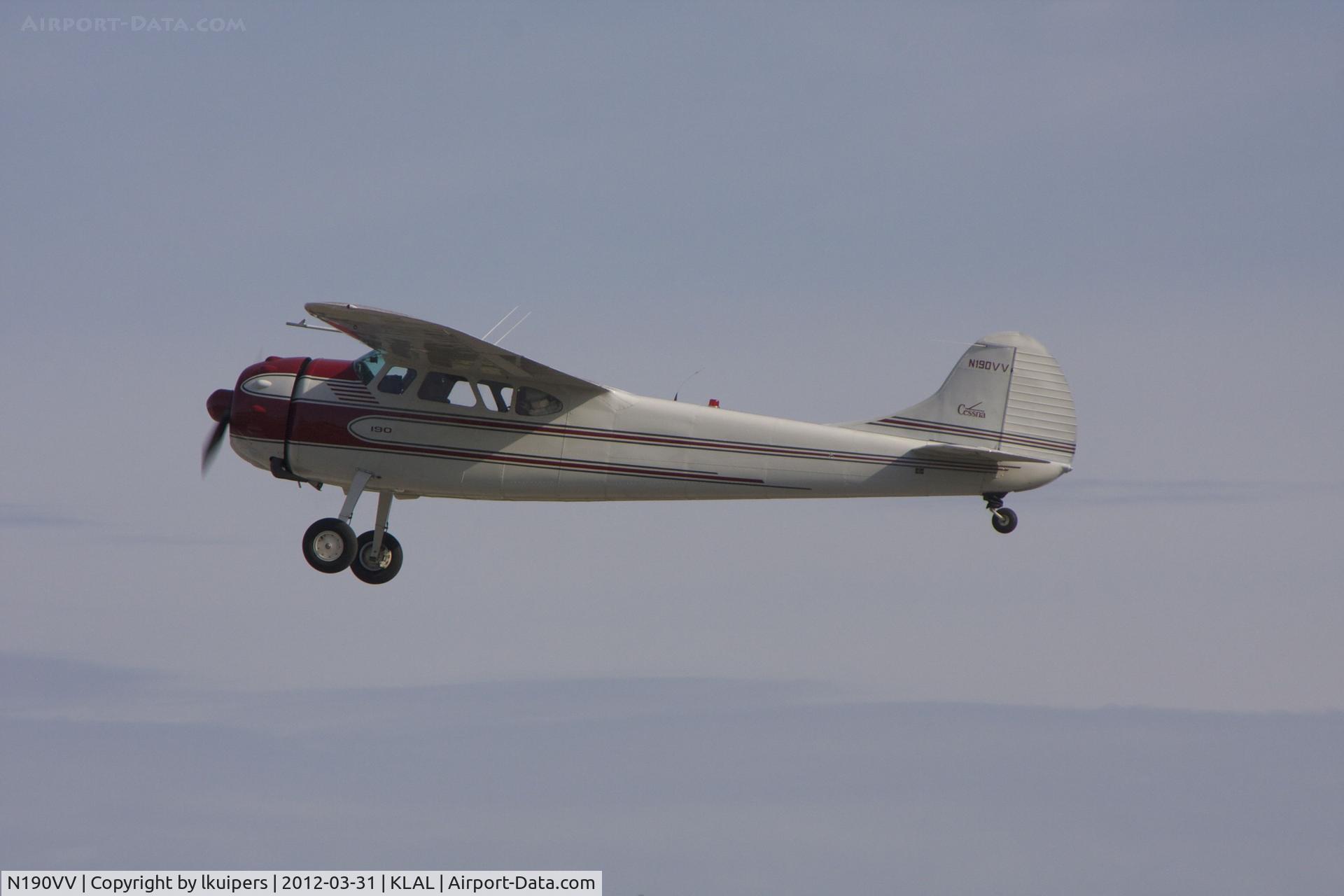 N190VV, 1951 Cessna 190 C/N 7649, Leaving Sun'n Fun 2012