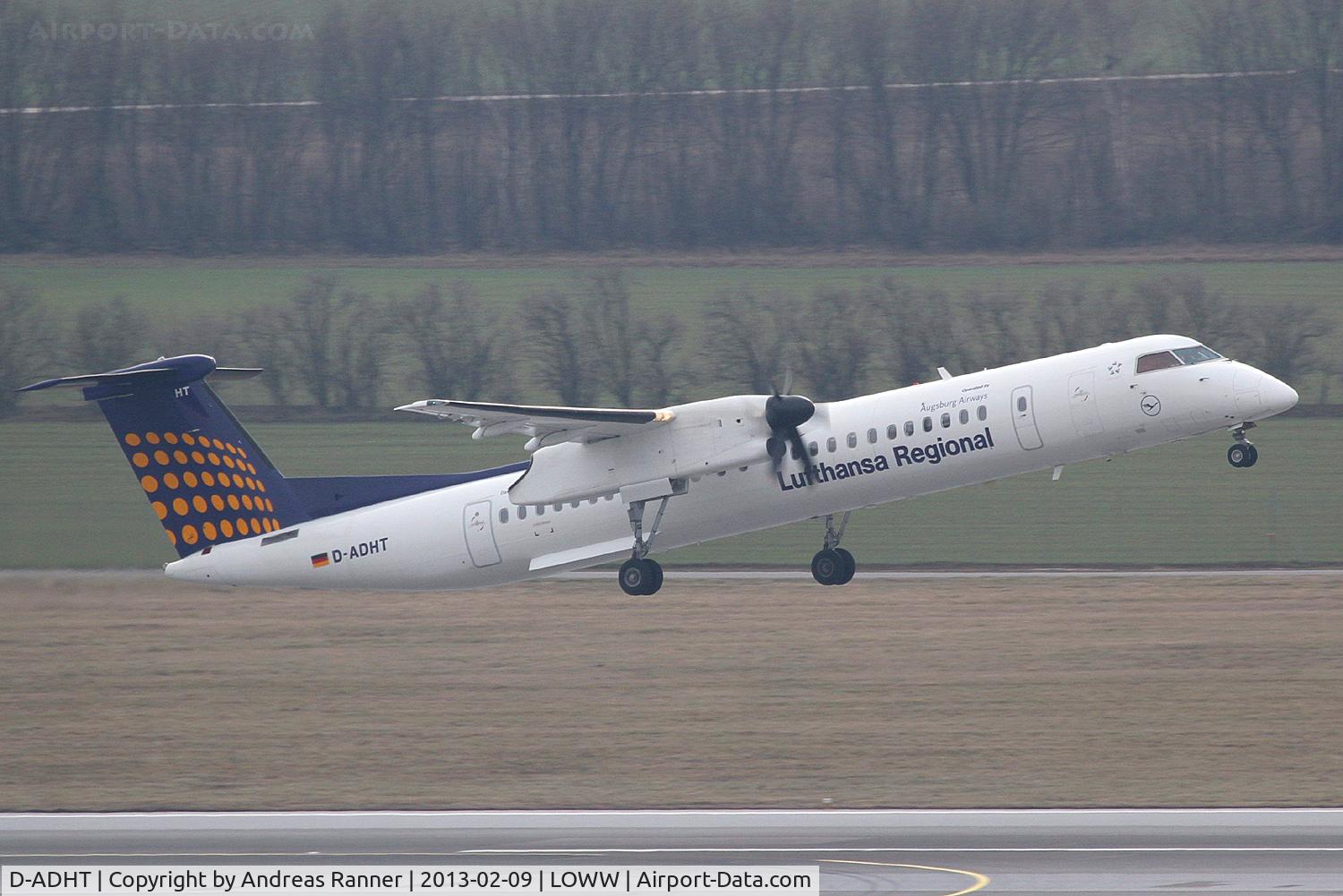 D-ADHT, 2009 De Havilland Canada DHC-8-400Q Dash 8 C/N 4281, Augsburg Airways DHC-8